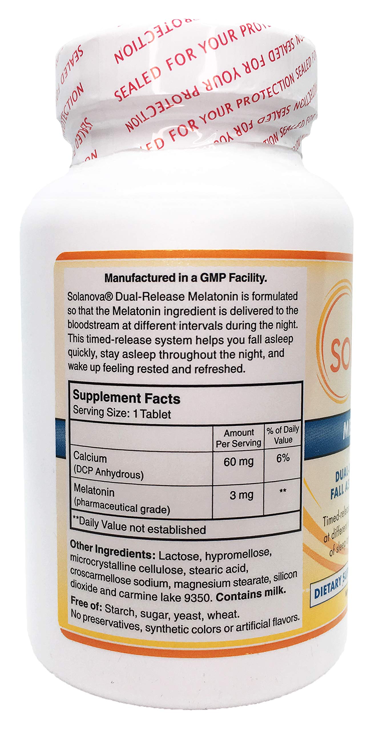 Solanova Dual Release Melatonin 3 mg, 60 Tablets
