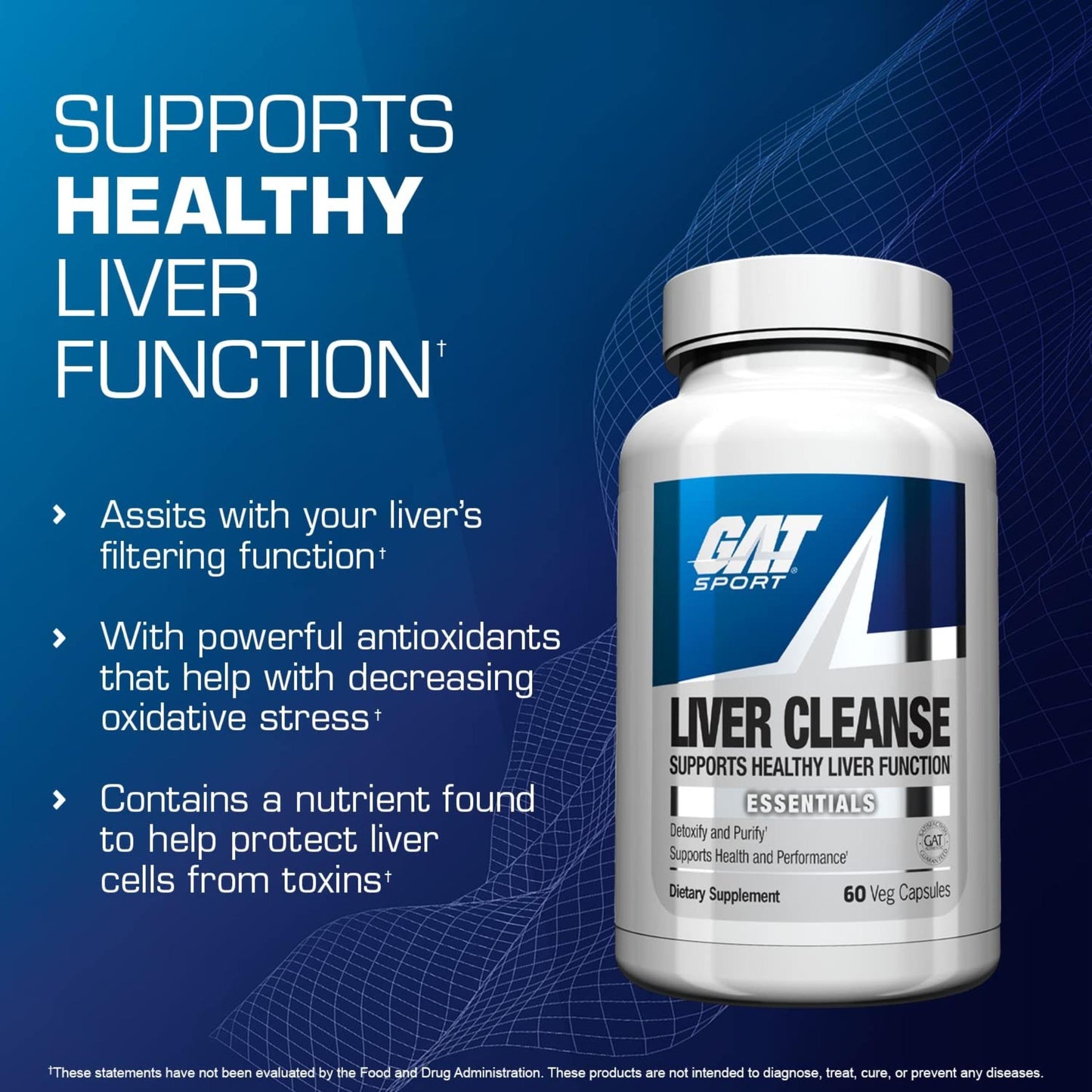 GAT SPORT Essentials Liver Cleanse Multivitamin Capsule, 60 Count