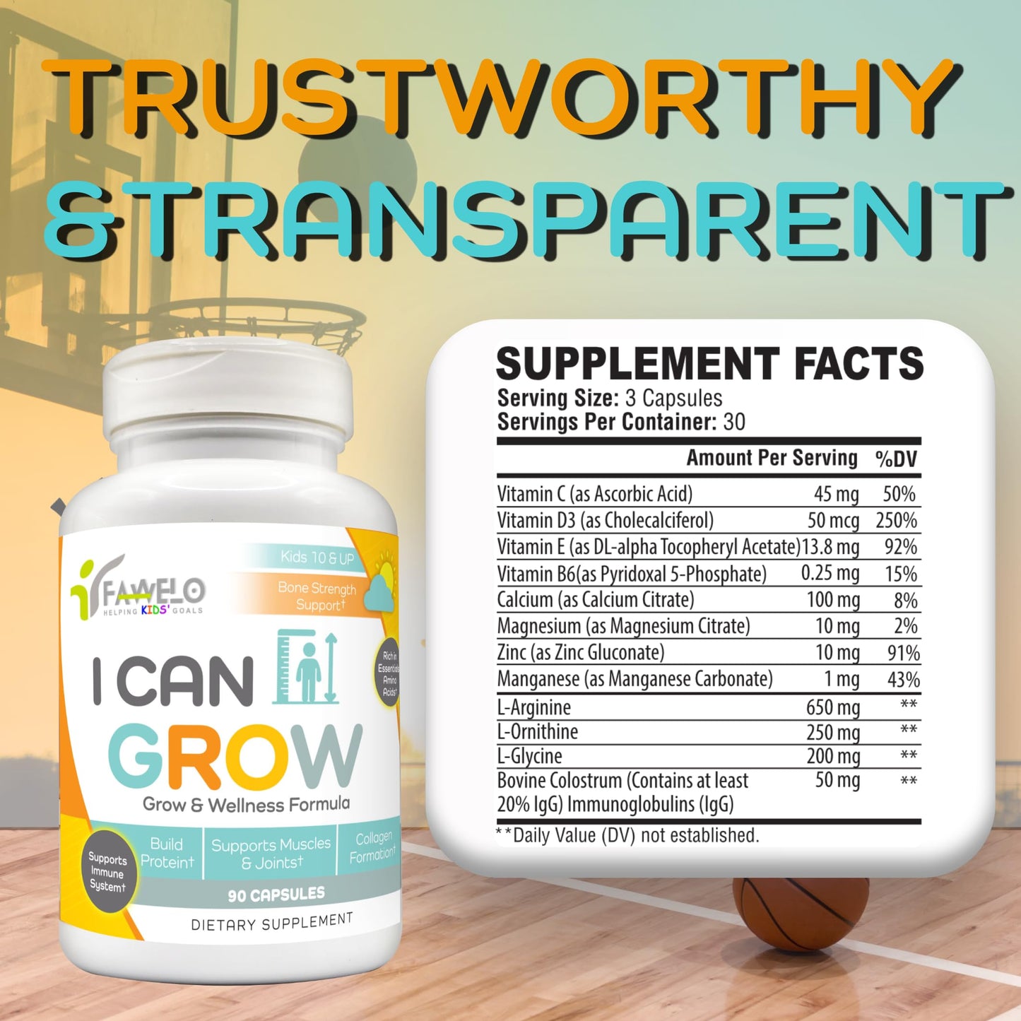 Fawelo I Can Grow Capsules, 180 Count