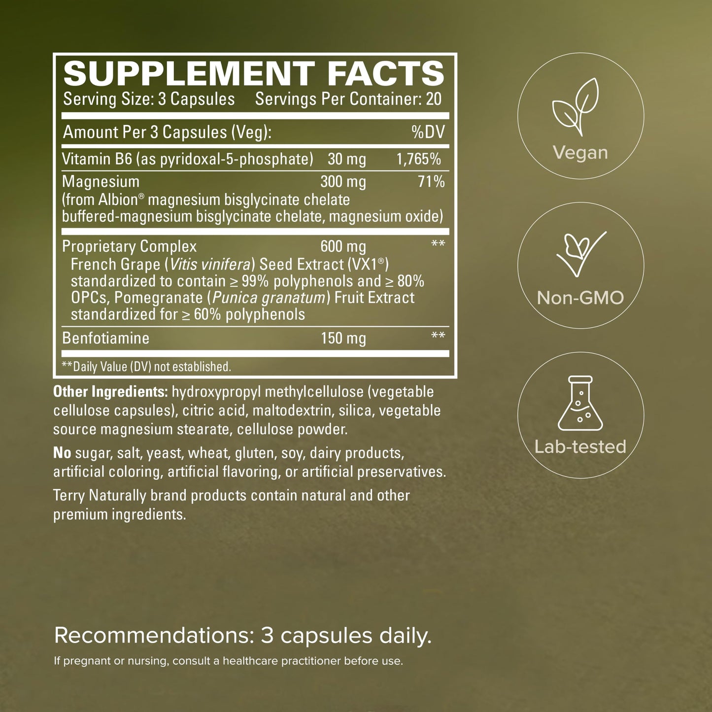 Terry Naturally Clinical OPC Heart Artery Health & Circulation Capsules 120