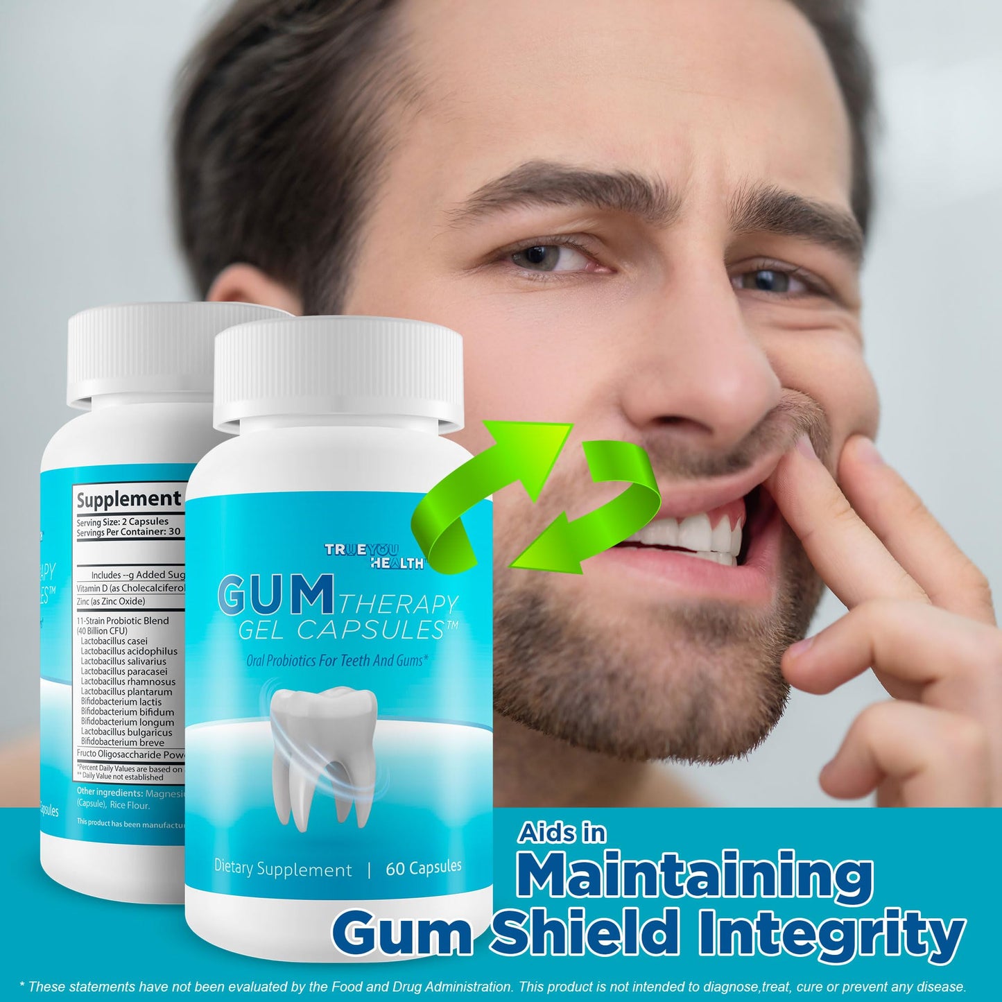 True You Health Gum Therapy Gel Capsules, 60 Capsules