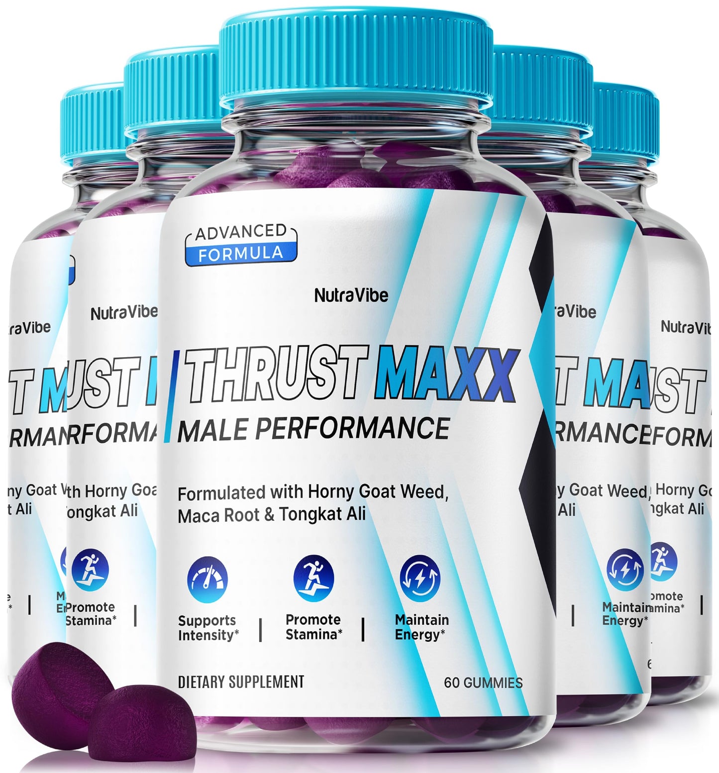 NutraVibe Thrust Maxx for Men – Original ThrustMaxx Performance Gummies with Natural Formula to Support Energy, Stamina & Workouts, 300 Gummies
