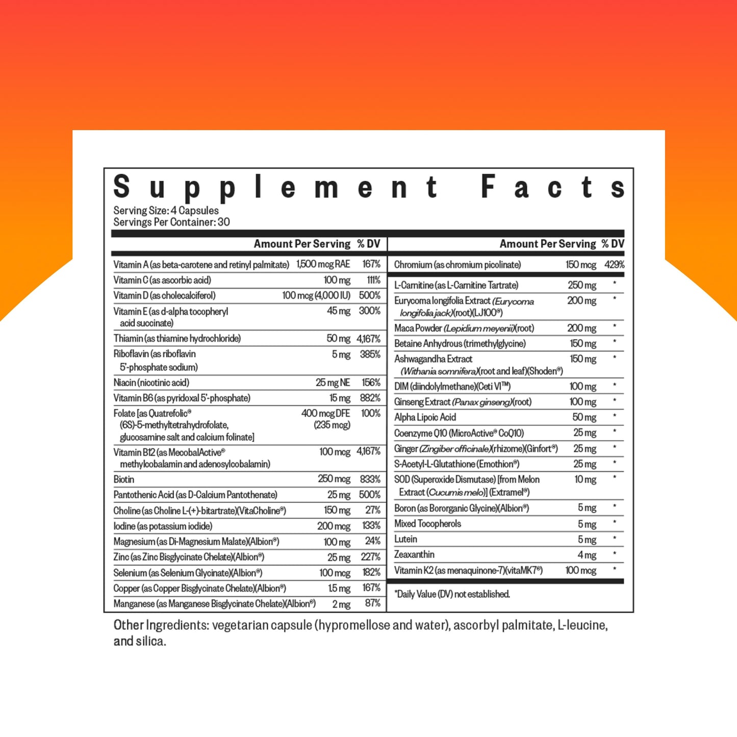 Seeking Health Optimal Man Multivitamin Capsule 120 Count