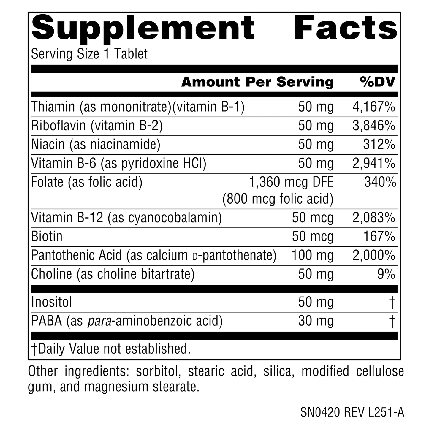 Source Naturals B-50 Complex Tablets, 50 Count