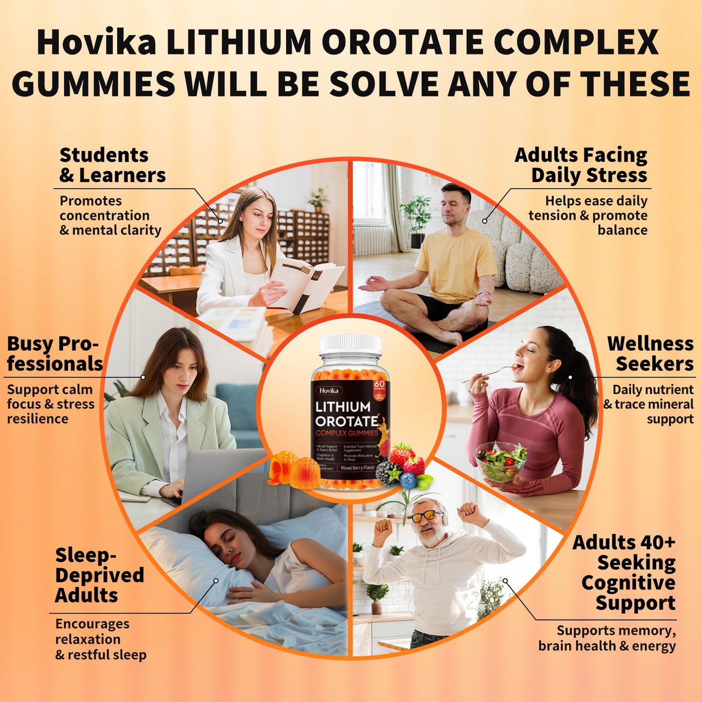 Hovika Lithium Orotate Gummies, 60 Count