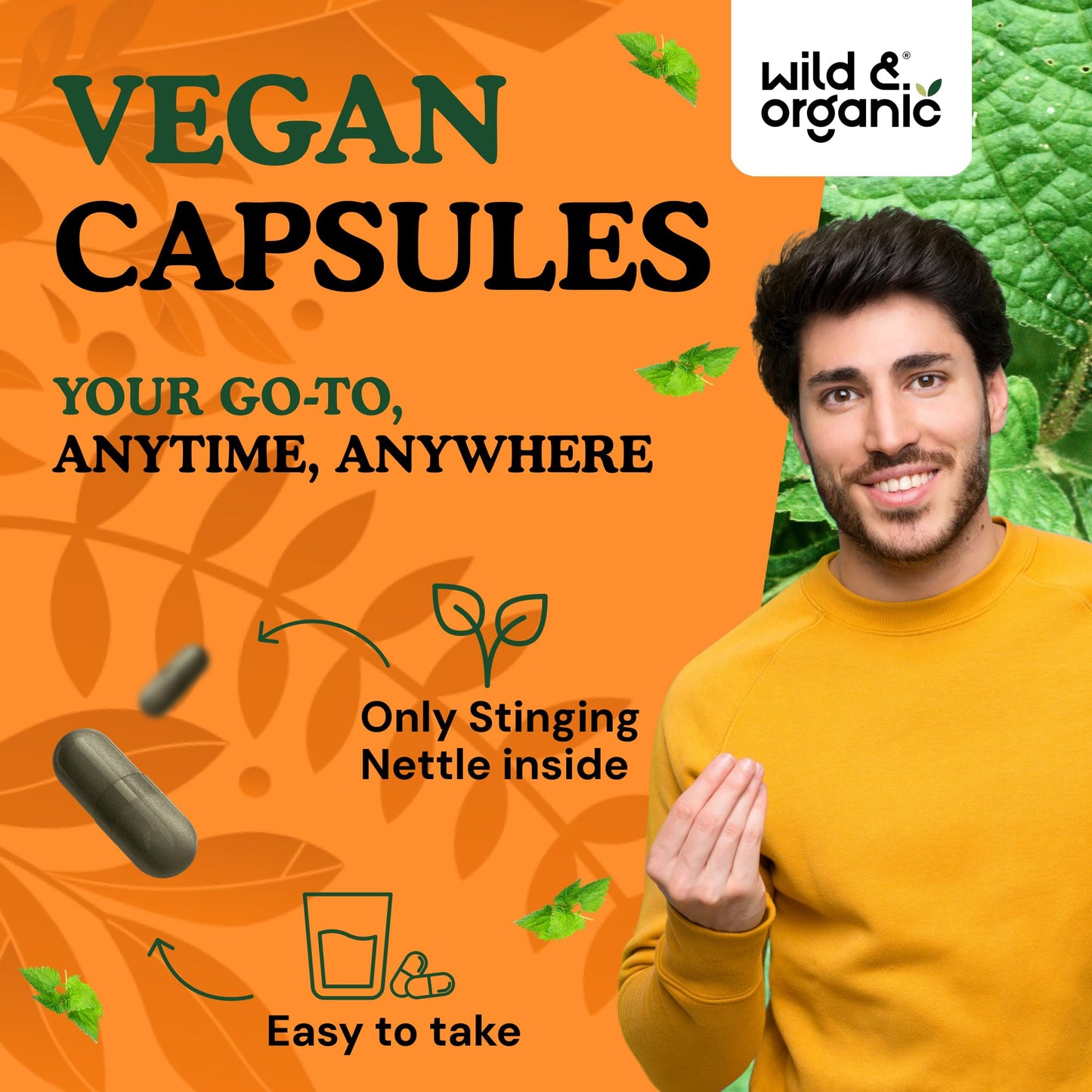Wild & Organic Stinging Nettle Capsules 120 Count