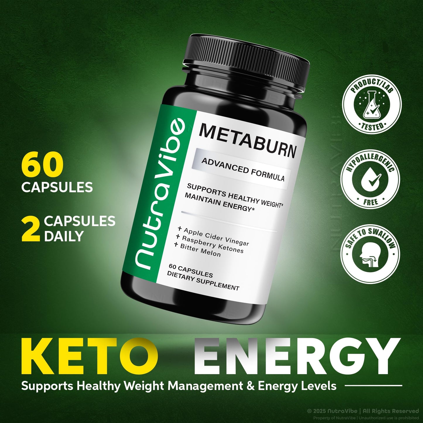NutraVibe MetaBurn Capsule, 60 Count
