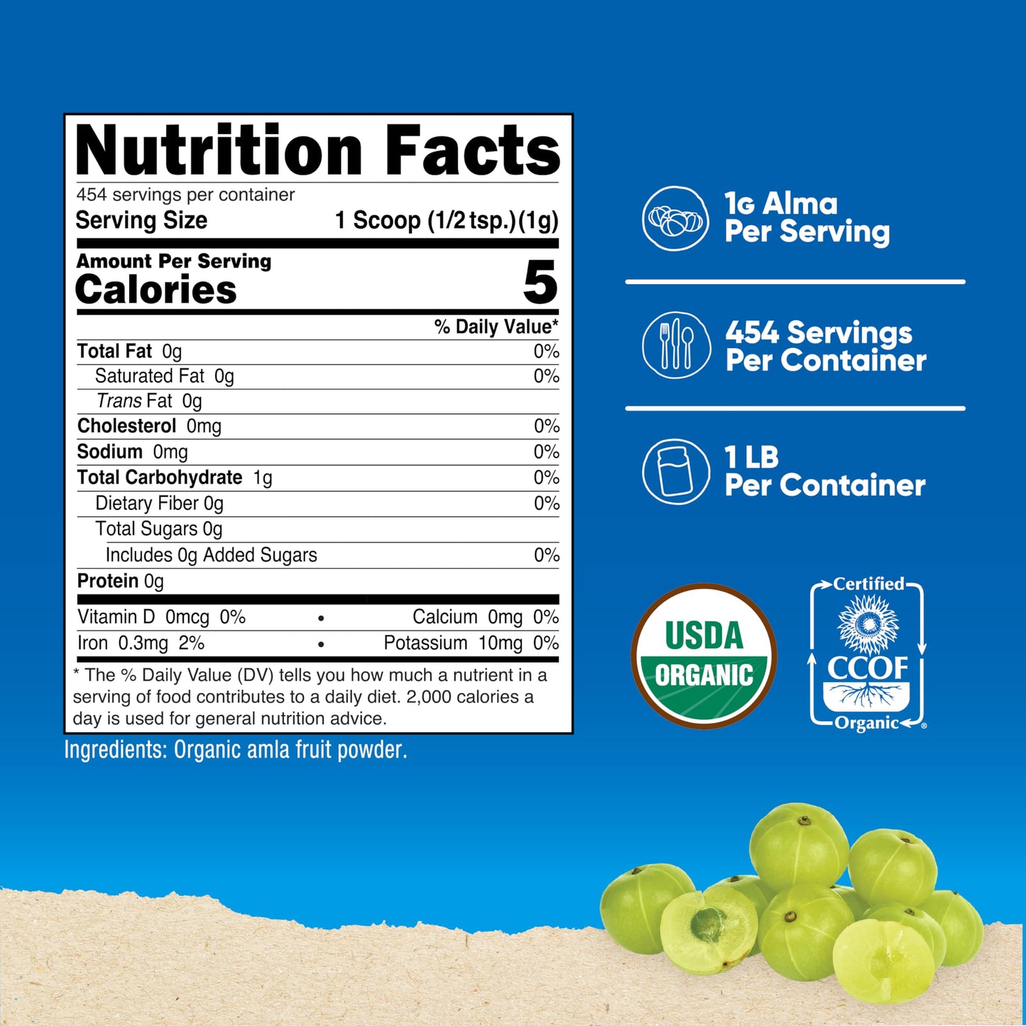 Nutricost Organic Amla Powder, 16.2 oz