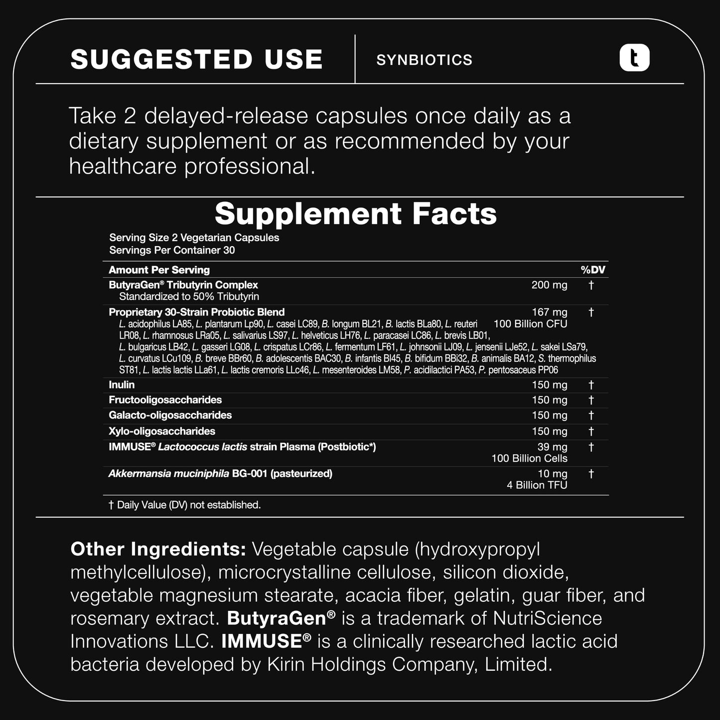 Toniiq Prebiotics and Probiotics - 200B CFU Synbiotic Capsules, 60 Count