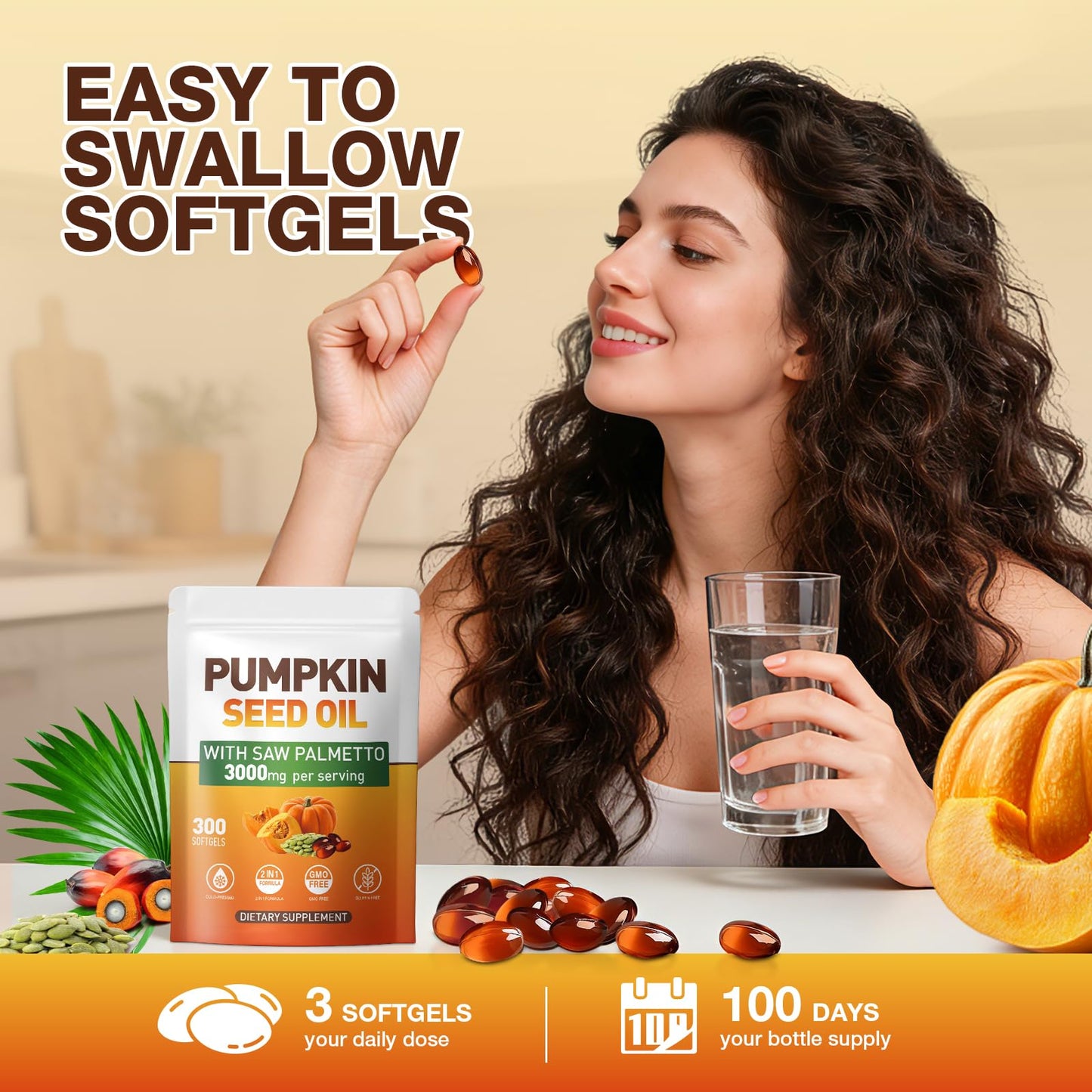 SUOOCH Pumpkin Seed Oil Capsules, 300 Count