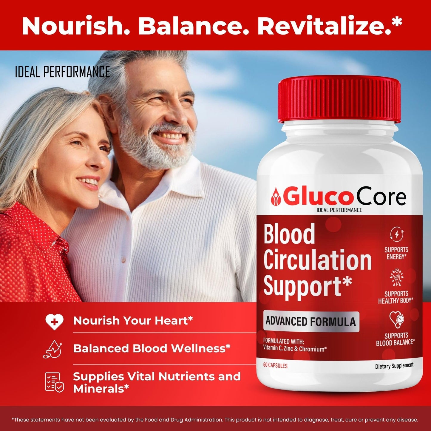 IDEAL PERFORMANCE GlucoCore Blood Support Capsules, 300