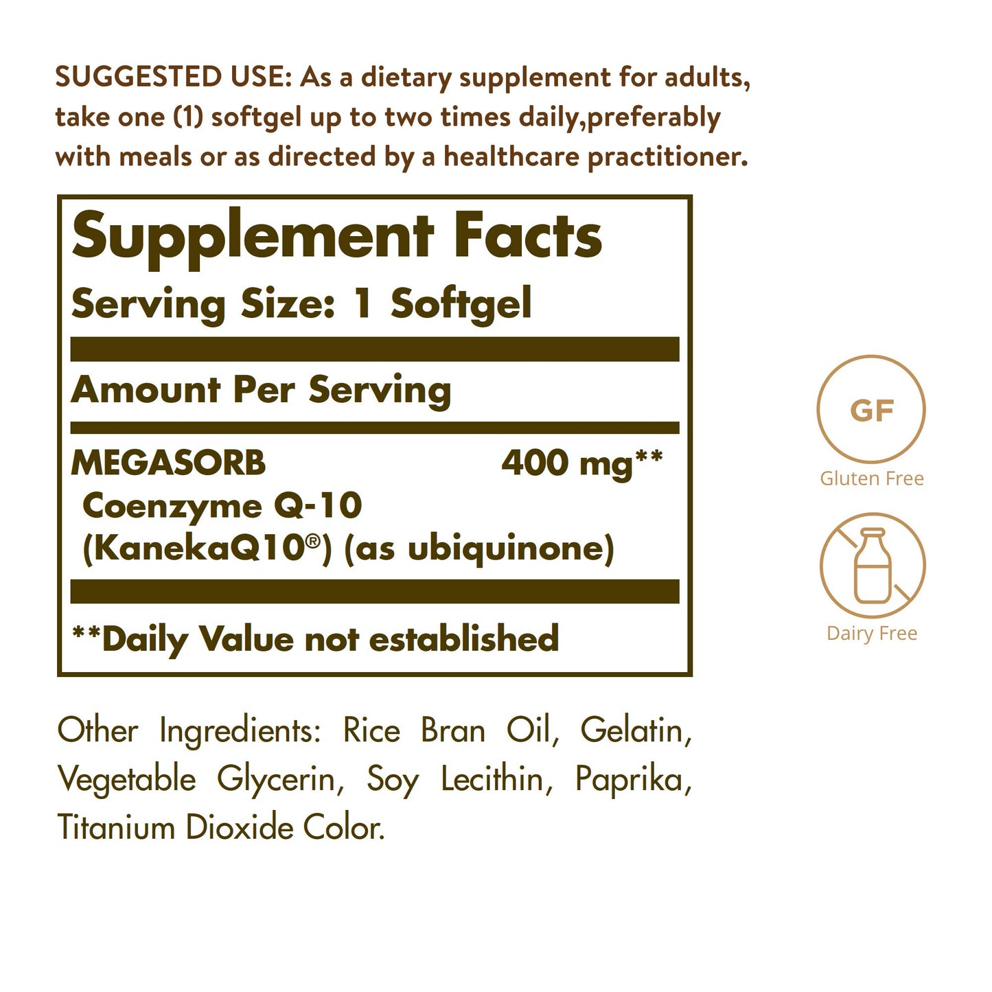 Solgar Megasorb CoQ-10 400 mg Softgels, 60 Count