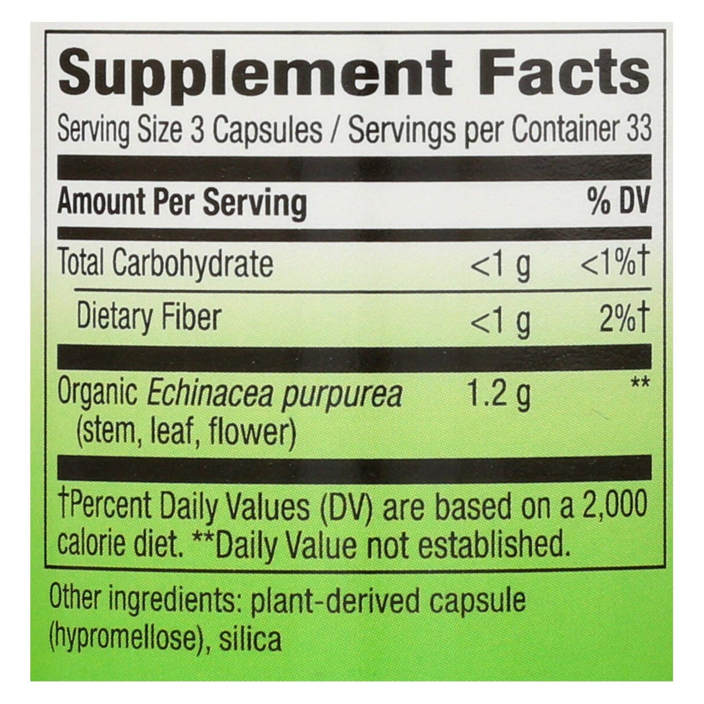 Nature's Way Echinacea Herbal Supplement Capsules 1 Count