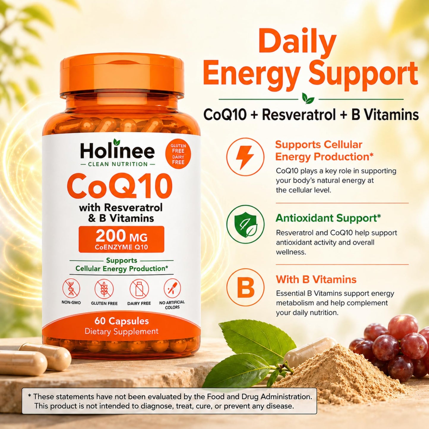 Holinee CoQ10 200mg Capsule, 60 Capsules