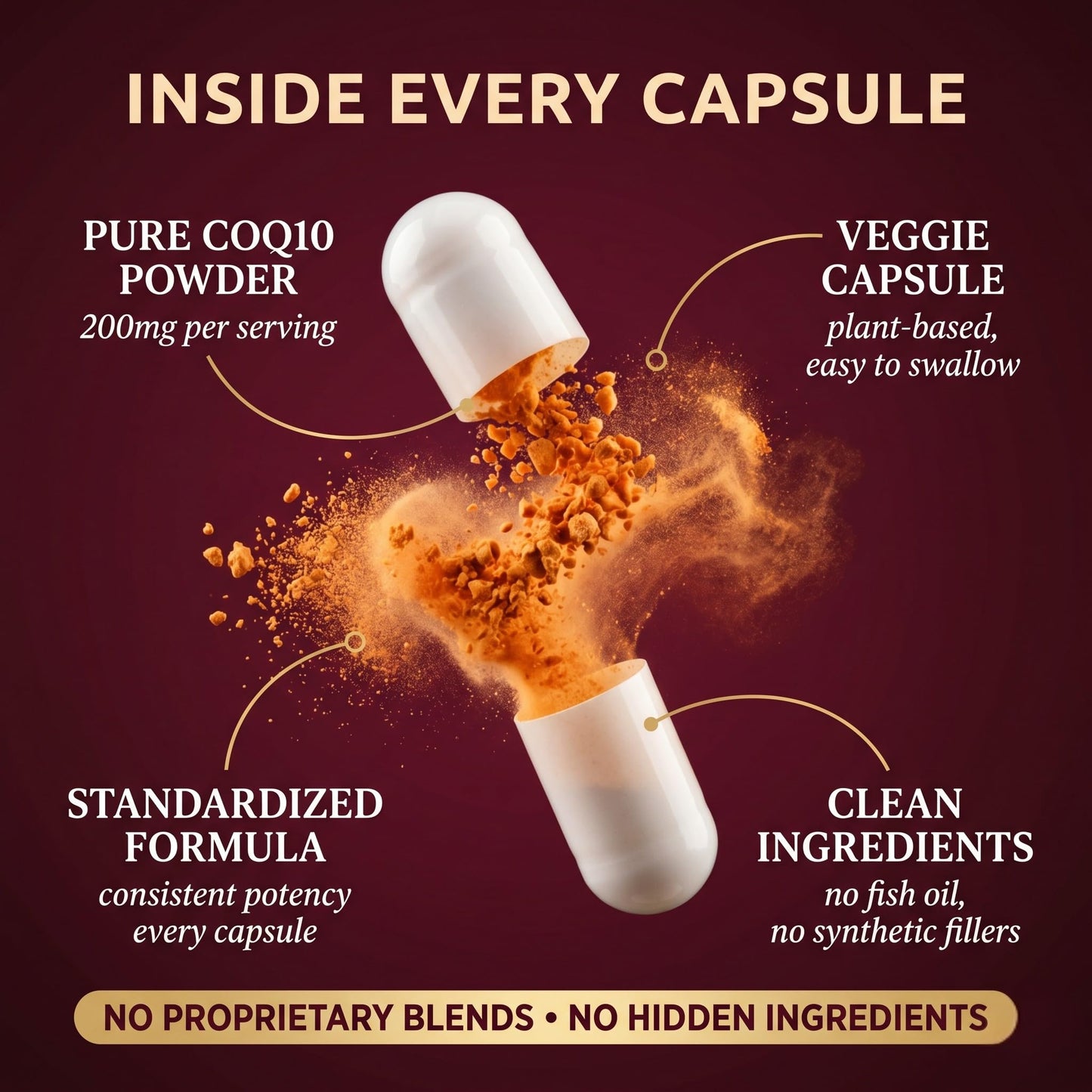 Sundhed Natural CoQ10 200mg Coenzyme Q10 Supplement 60 Capsules