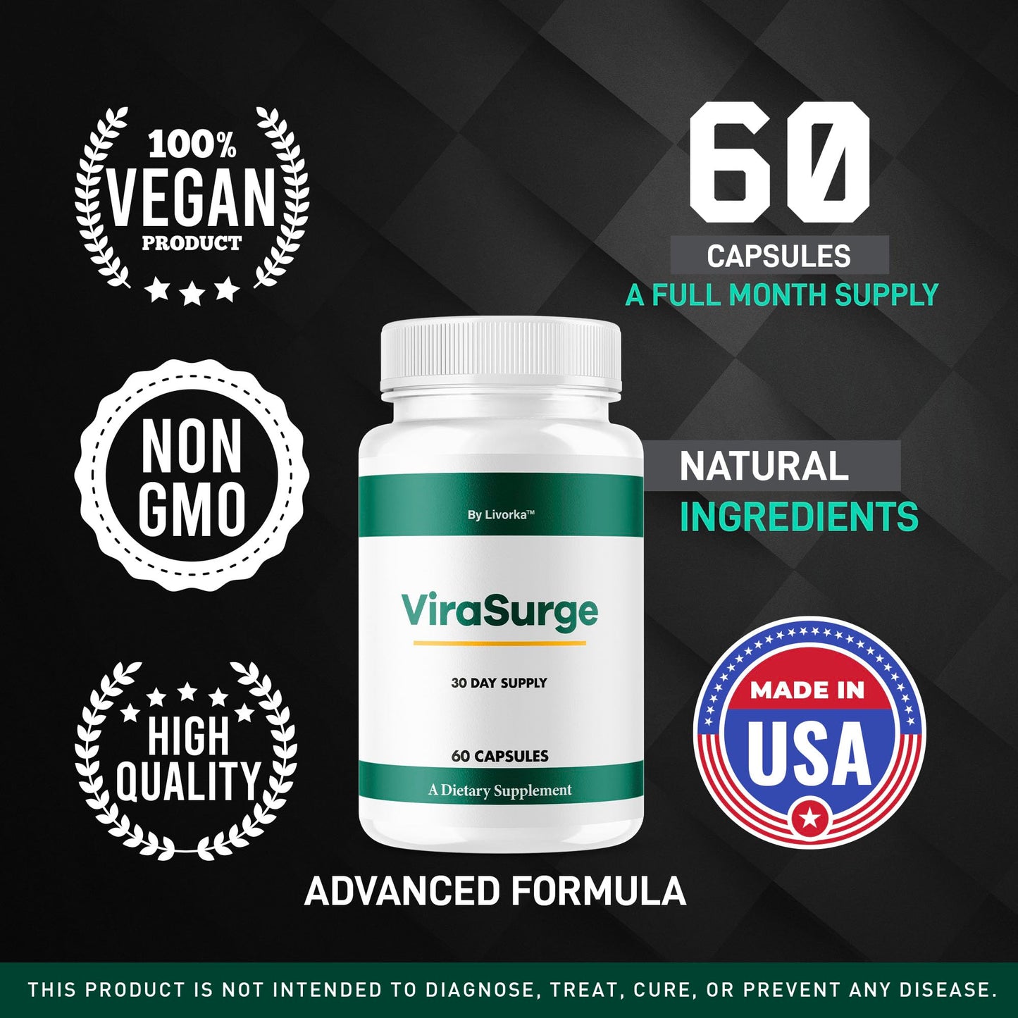 LIVORKA ViraSurge Pills 120 Capsules