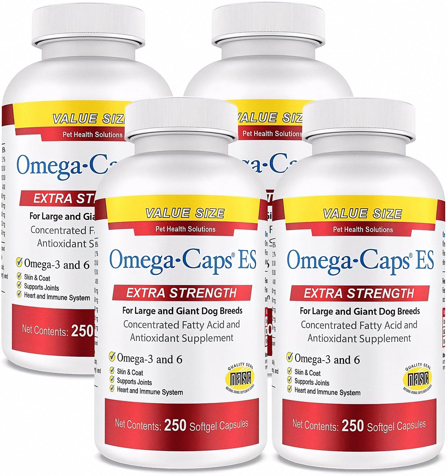 Pet Health Solutions Omega-Caps Extra Strength for Large Breeds Soft Gel Capsules, 1000 Capsules