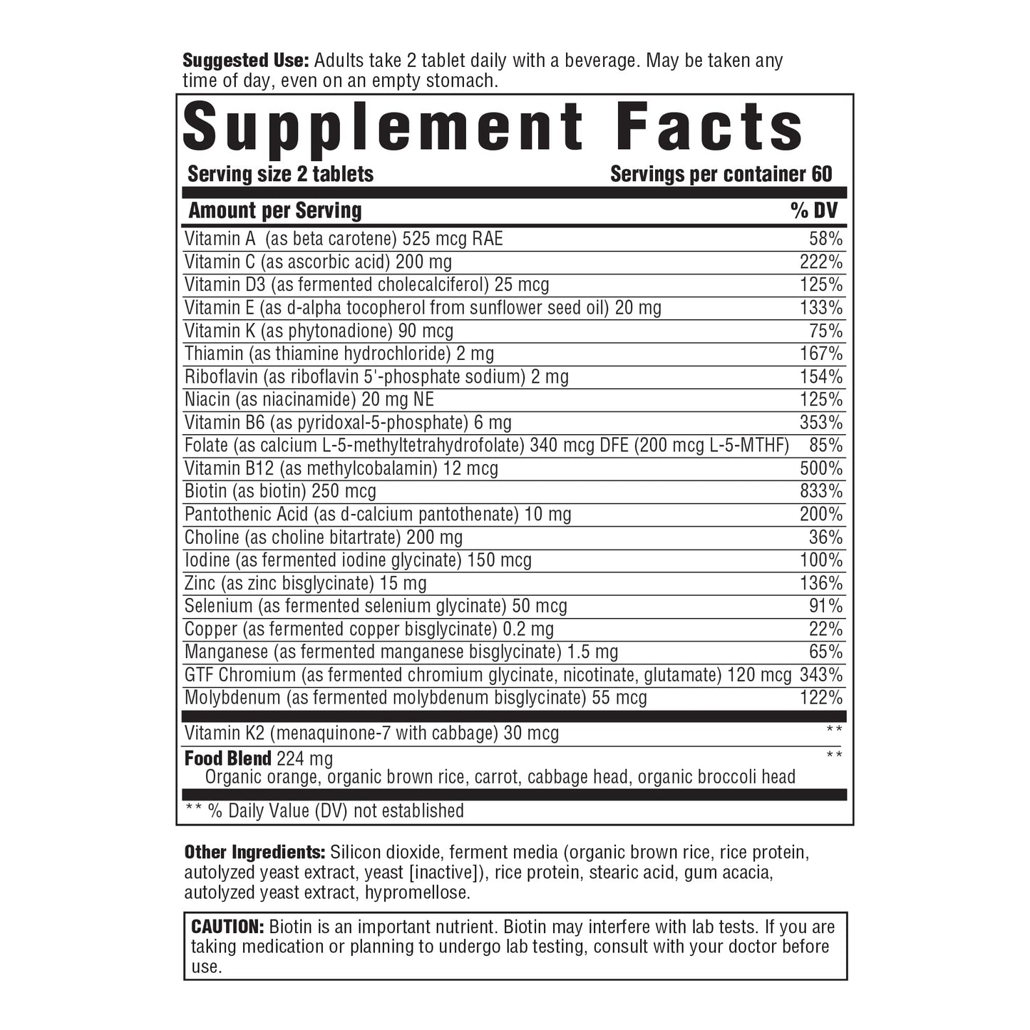 Innate Response Formulas Men's Multivitamin 40+ Daily Multivitamin for Men 40 and Over 120 Tablets