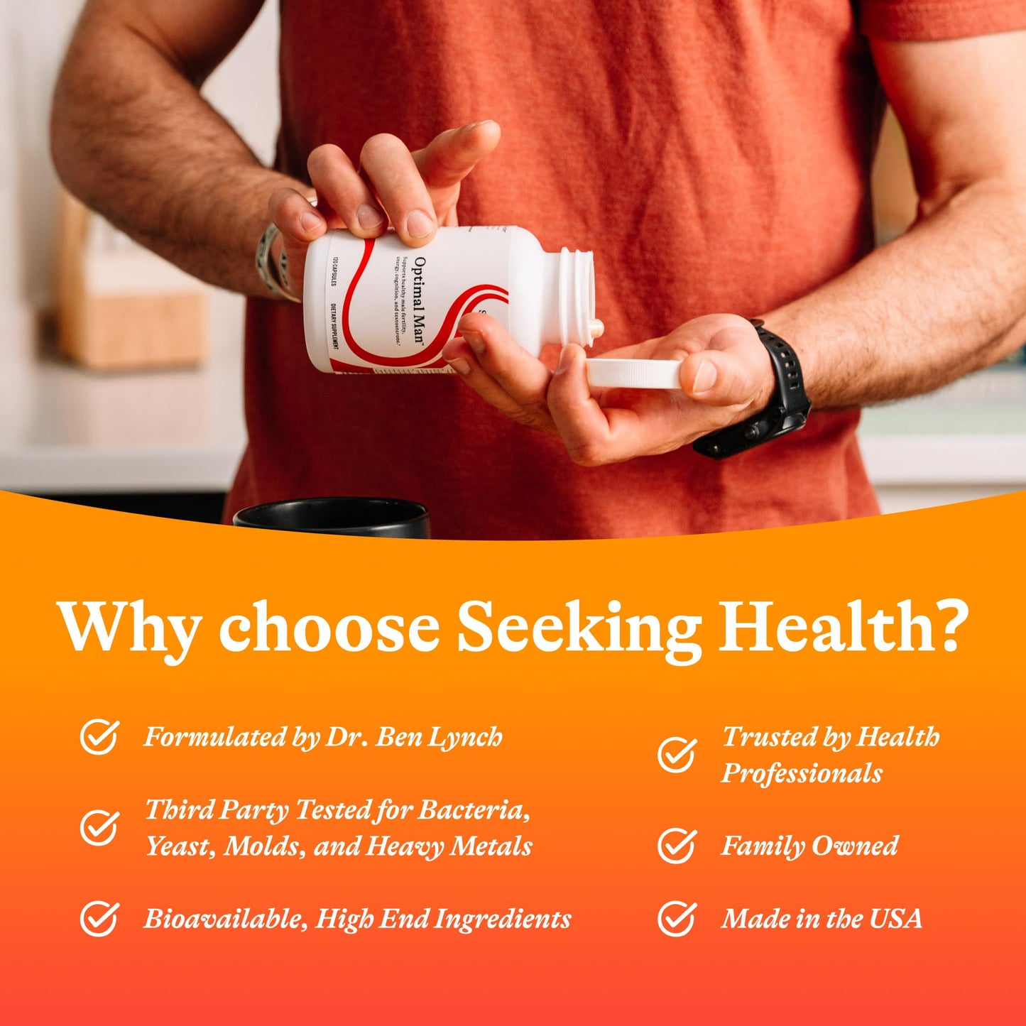 Seeking Health Optimal Man Multivitamin Capsule 120 Count