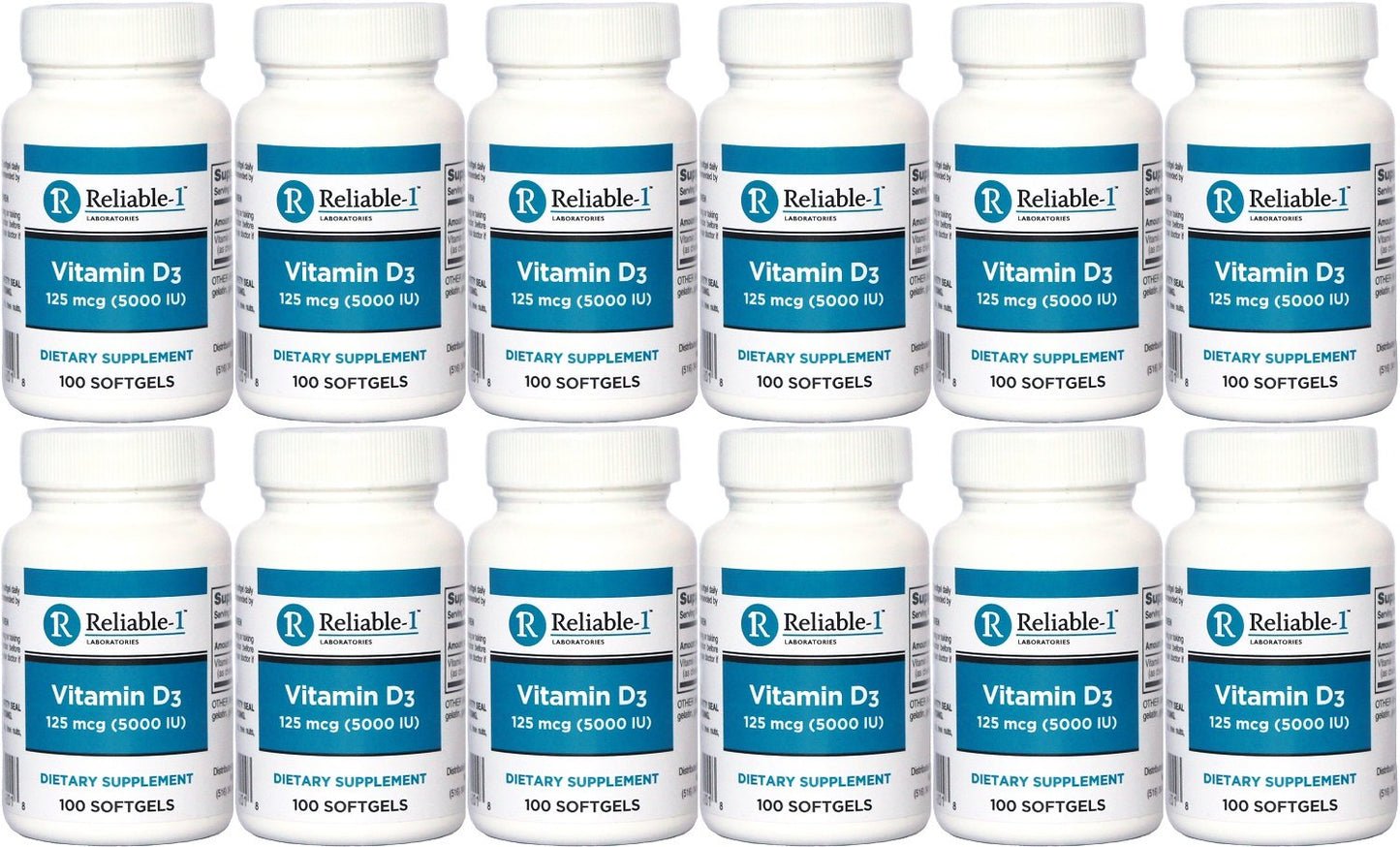 Reliable-1 Laboratories Vitamin D3 High Potency 5000 IU Softgels 1200