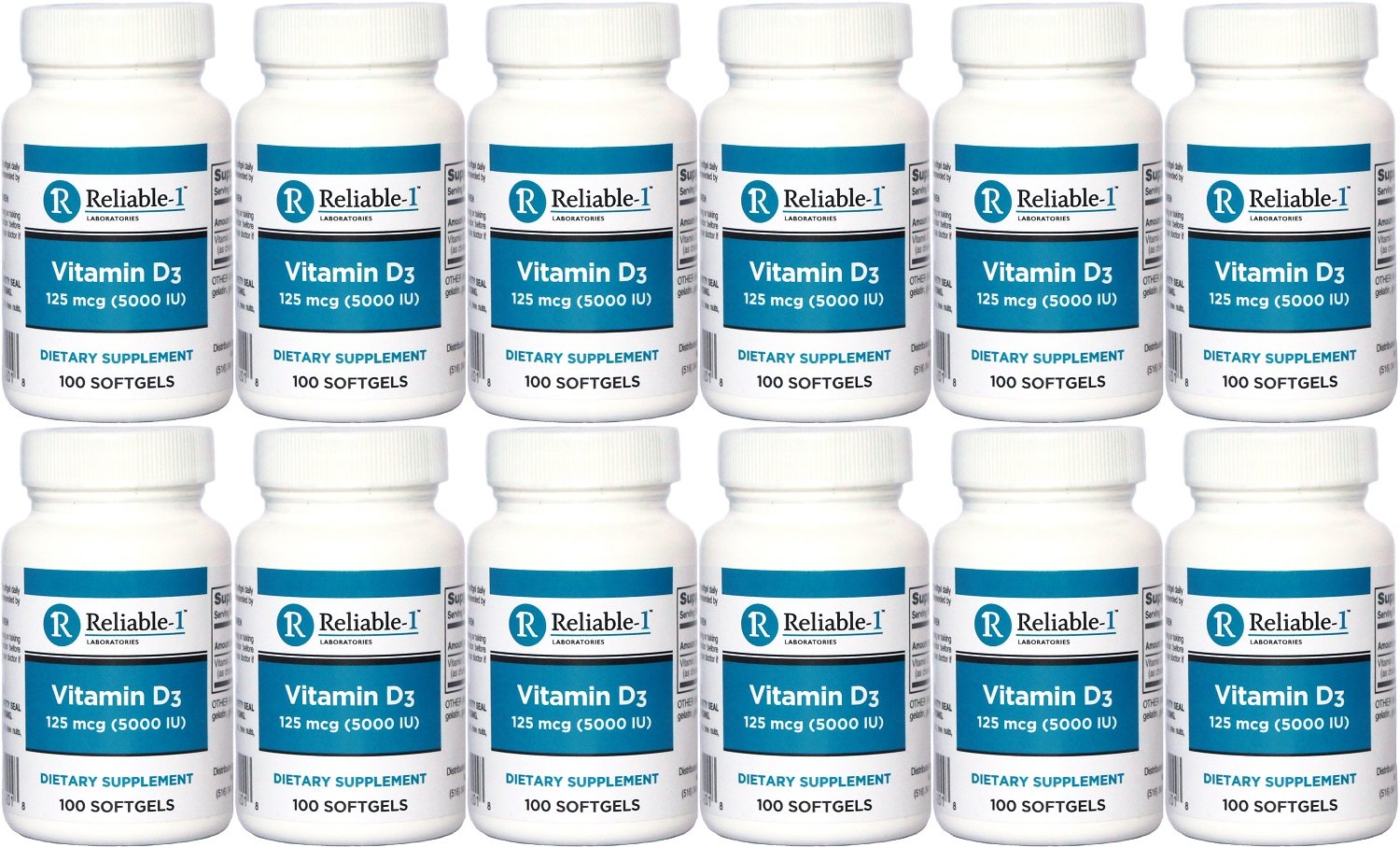 Reliable-1 Laboratories Vitamin D3 High Potency 5000 IU Softgels 1200