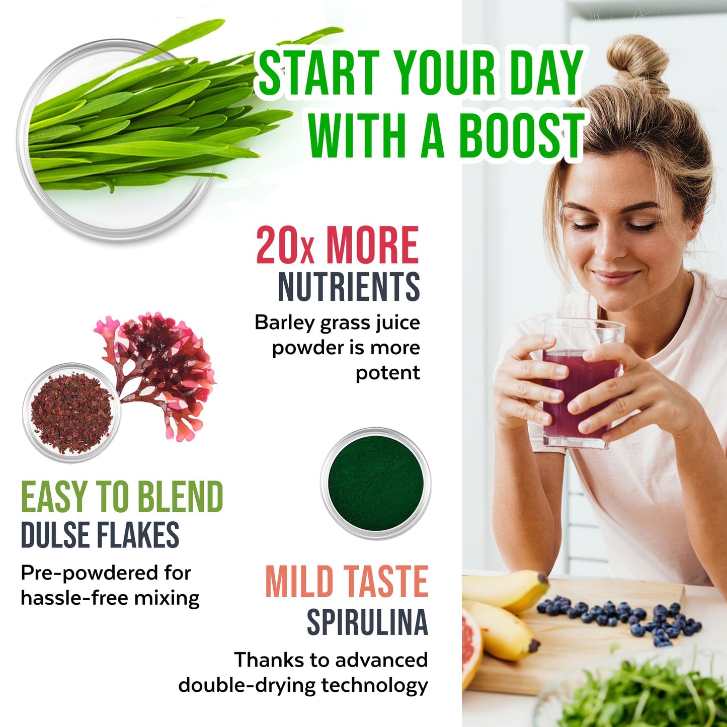 Numami Organic Detox Smoothie Mix Powder 4 Ounces
