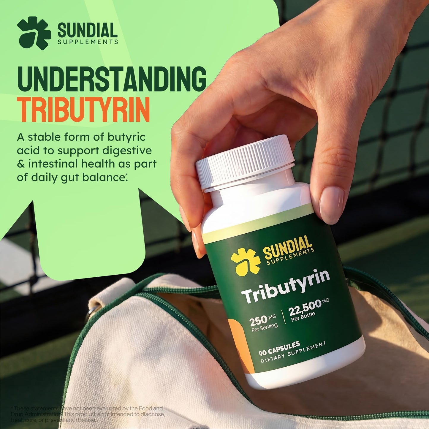 SUNDIAL SUPPLEMENTS Tributyrin 250 mg Capsule, 1 Count