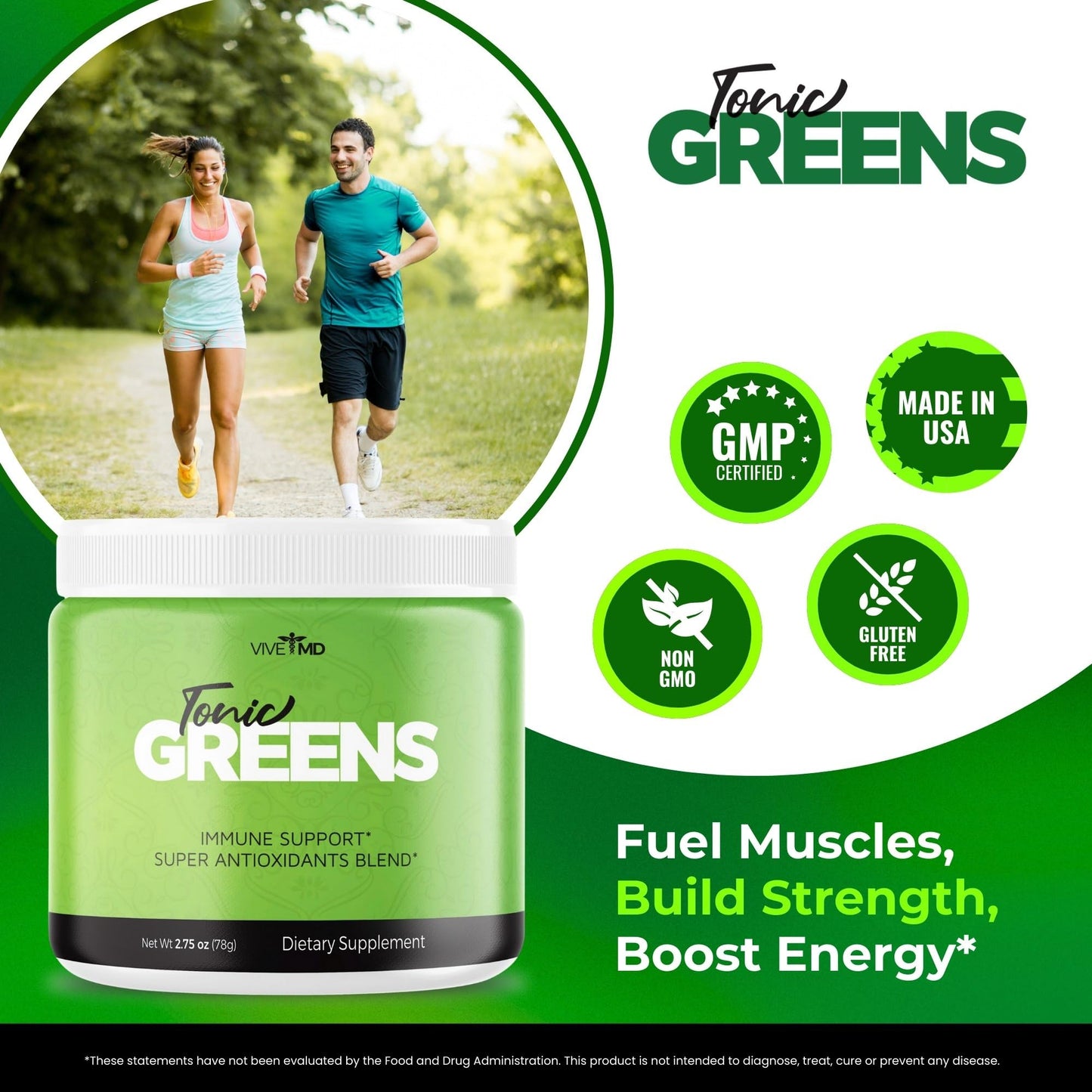 VIVE MD Tonic Greens Powder 2.75