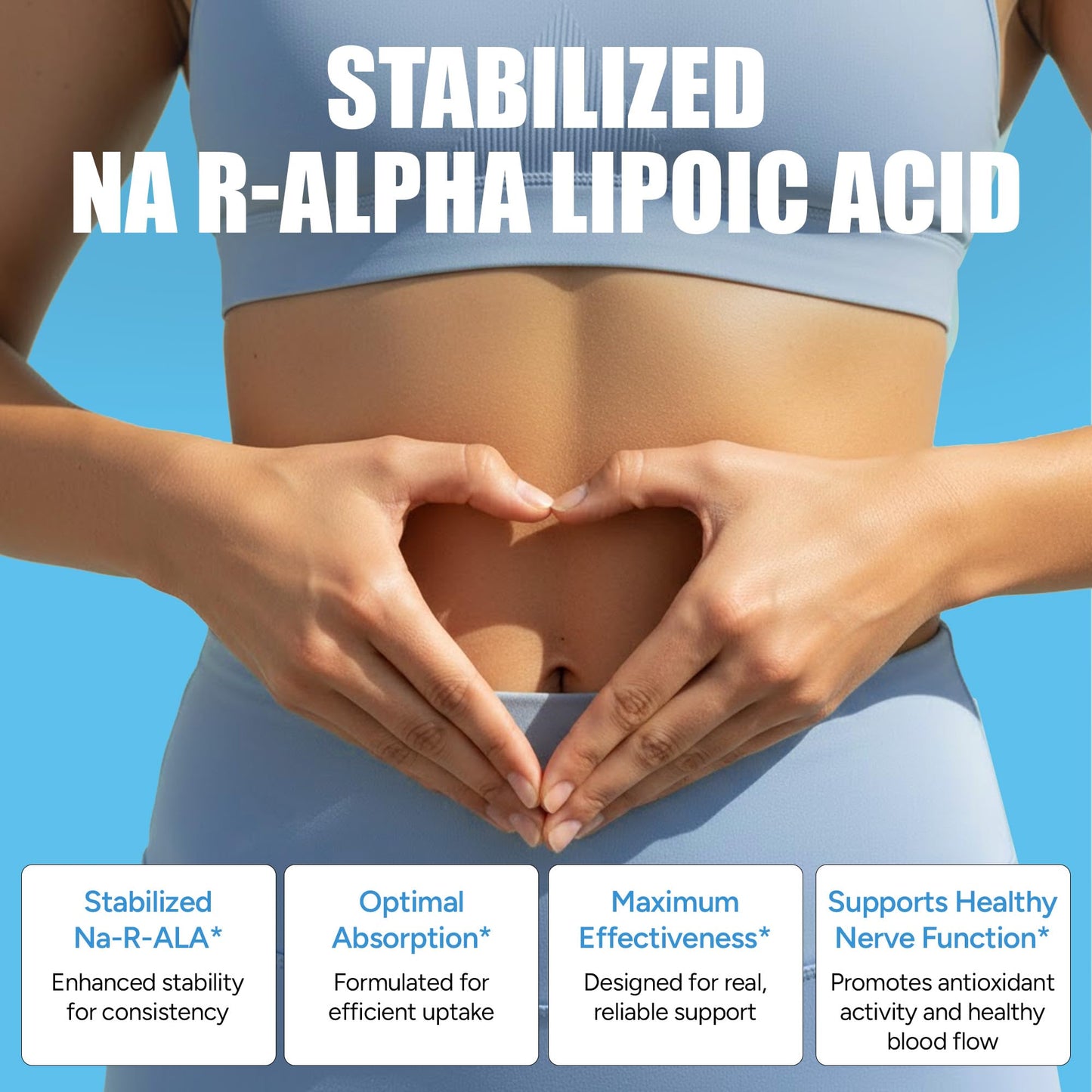 IMMUNOVITES Stabilized R-Alpha Lipoic Acid 600mg per Serving Capsules, 60 Count