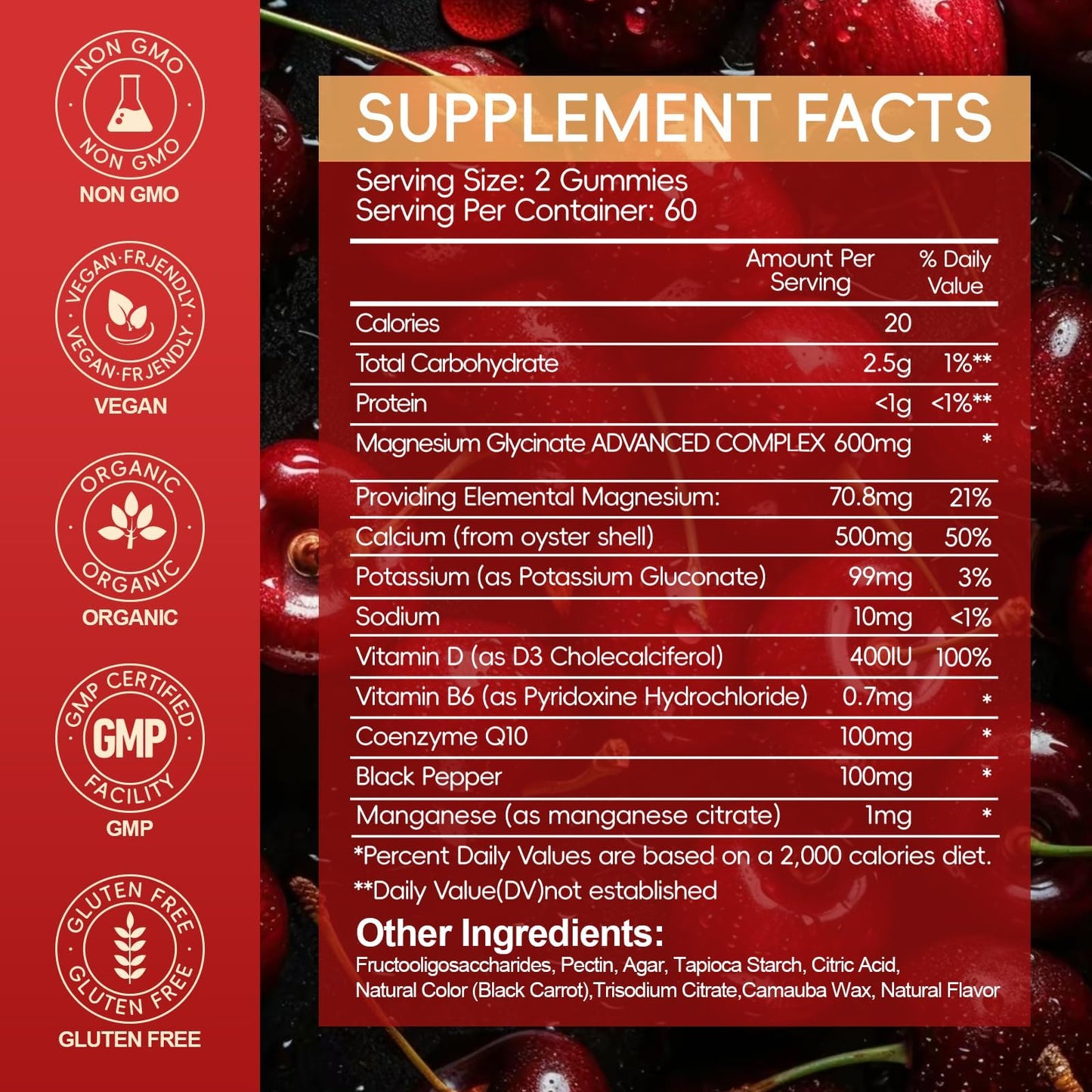 Cytona Magnesium Glycinate 600mg Gummies 120 Count