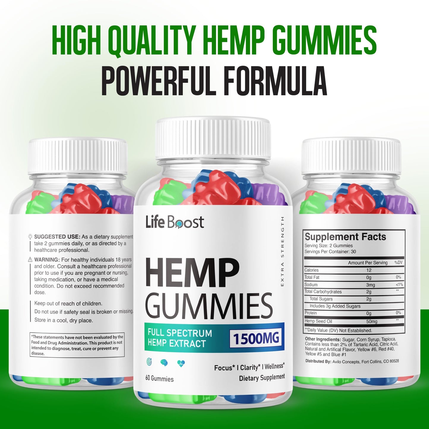 Purvia Hemp Gummies Advanced Strength Performance Hemp Blend Formula, Gummy, 120 Gummies