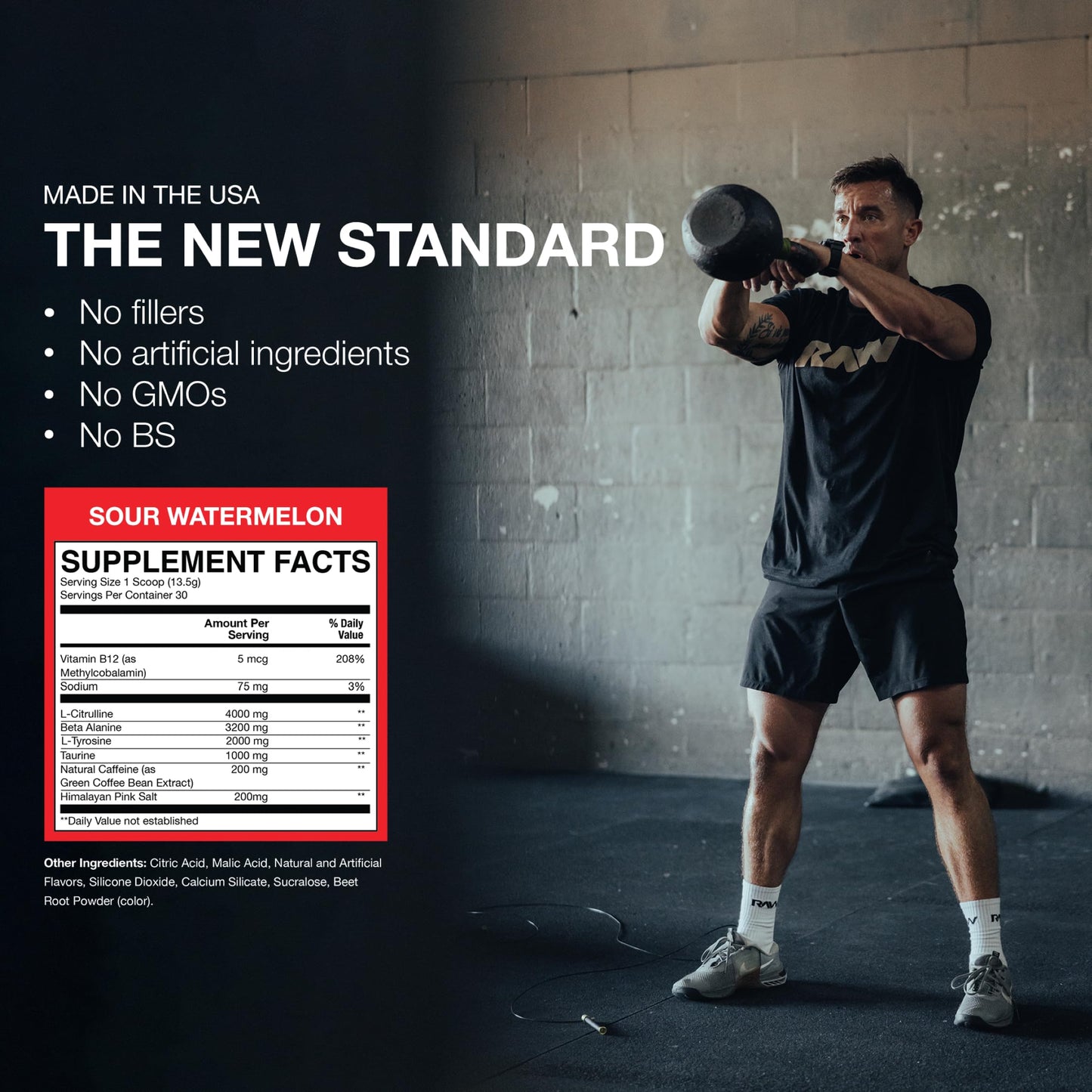 RAW Essential Pre-Workout Powder, 14.29 Ounce