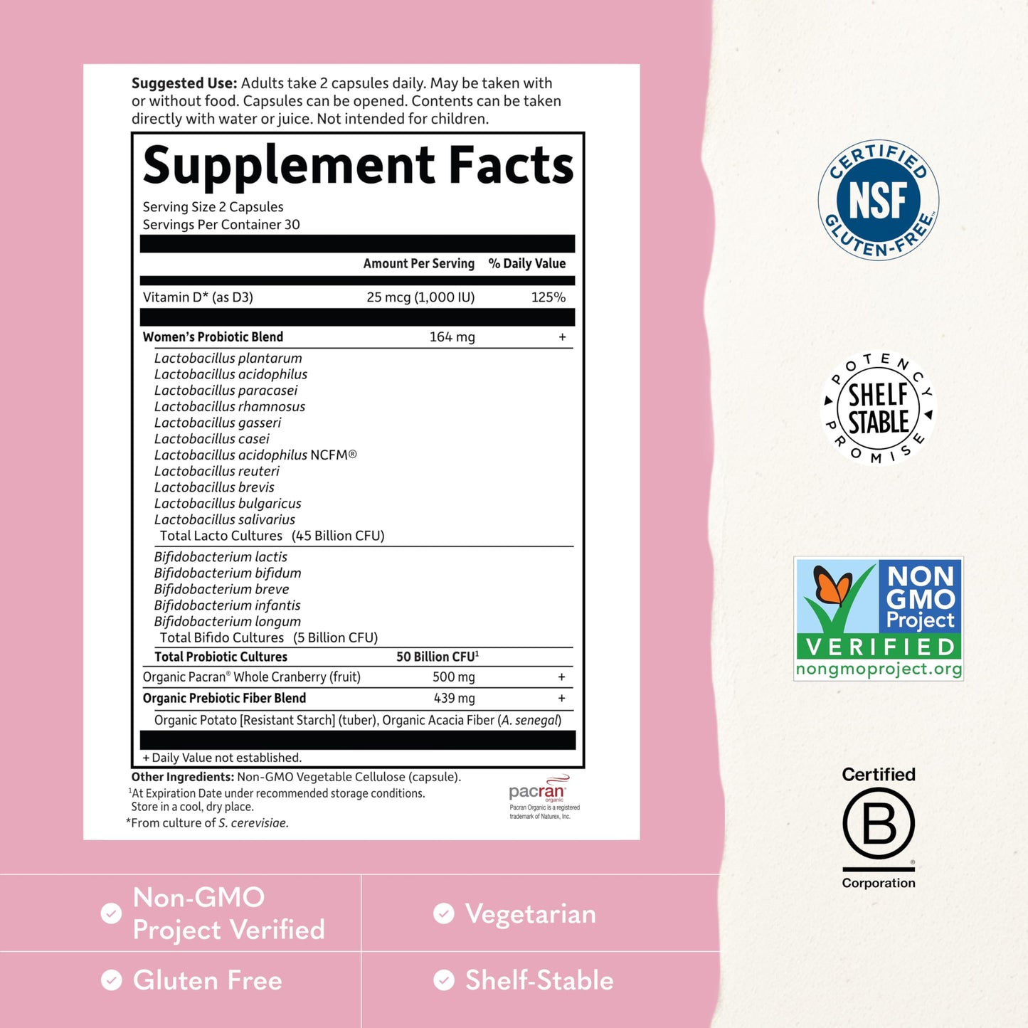 Garden of Life Dr. Formulated Probiotics Urinary Tract+ 60 Vegetarian Capsules
