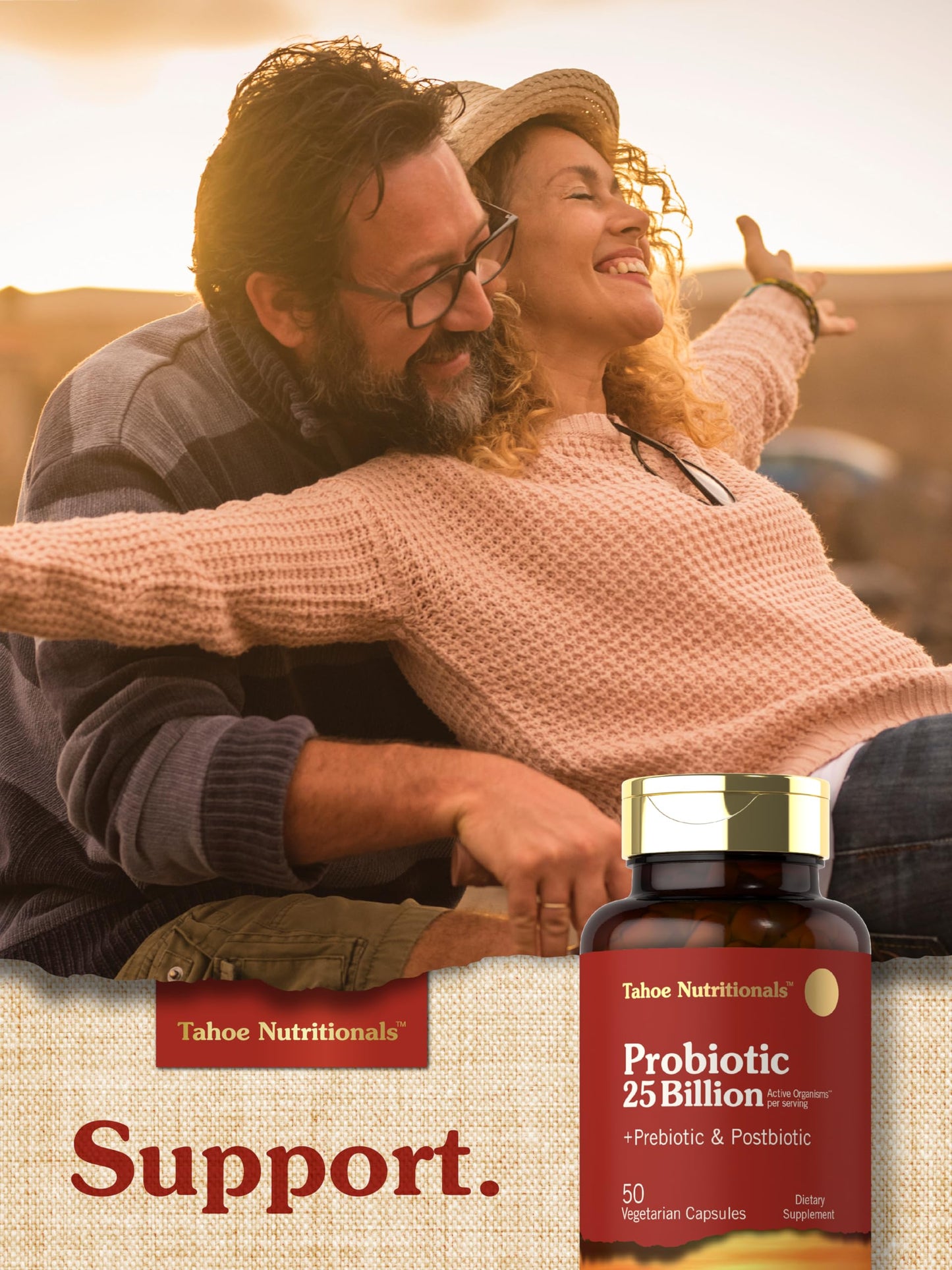Tahoe Nutritionals Prebiotic, Probiotic & Postbiotic 25 Billion CFU Capsules, 50 Count