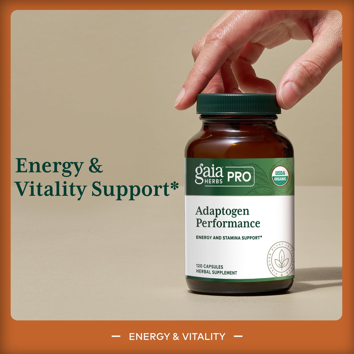 Gaia Herbs PRO Adaptogen Performance - Endurance & Energy Support with Cordyceps & Ashwagandha Extract, 120 Capsules