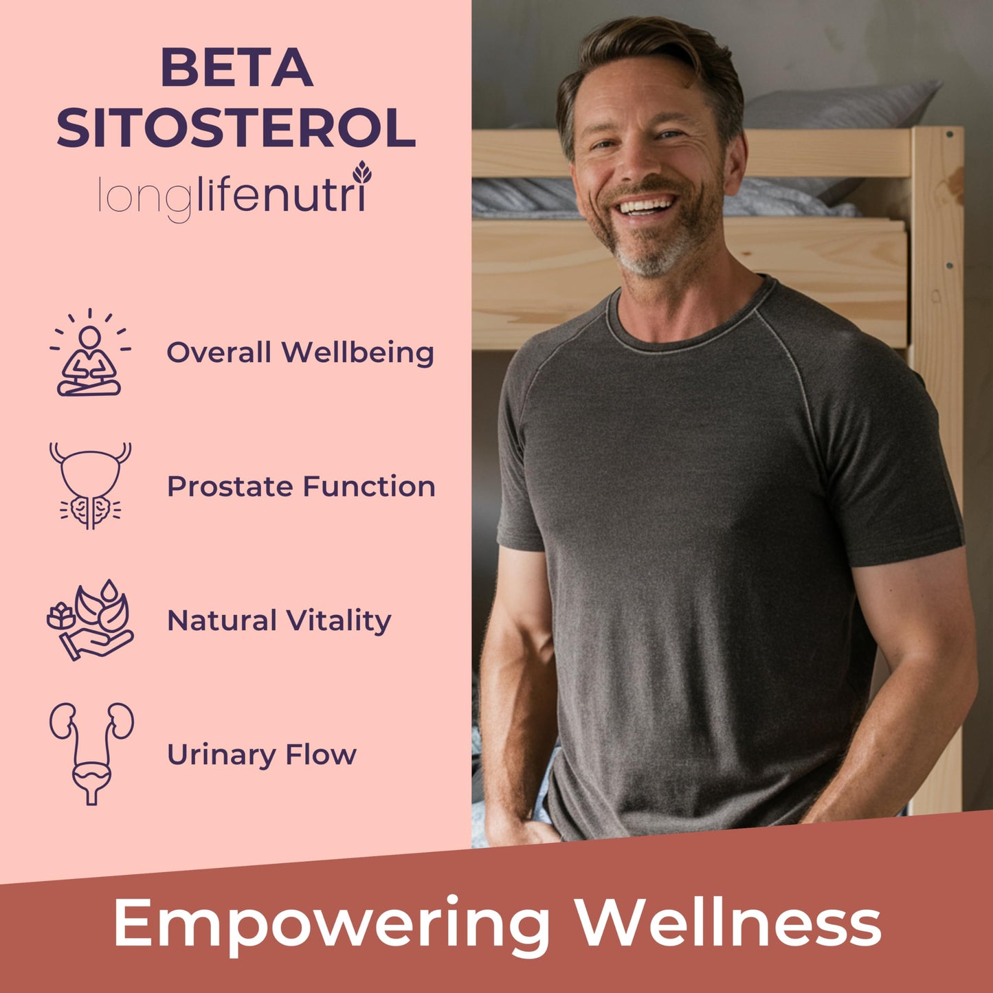 LongLifeNutri Beta Sitosterol 1000mg Capsules 180 Count