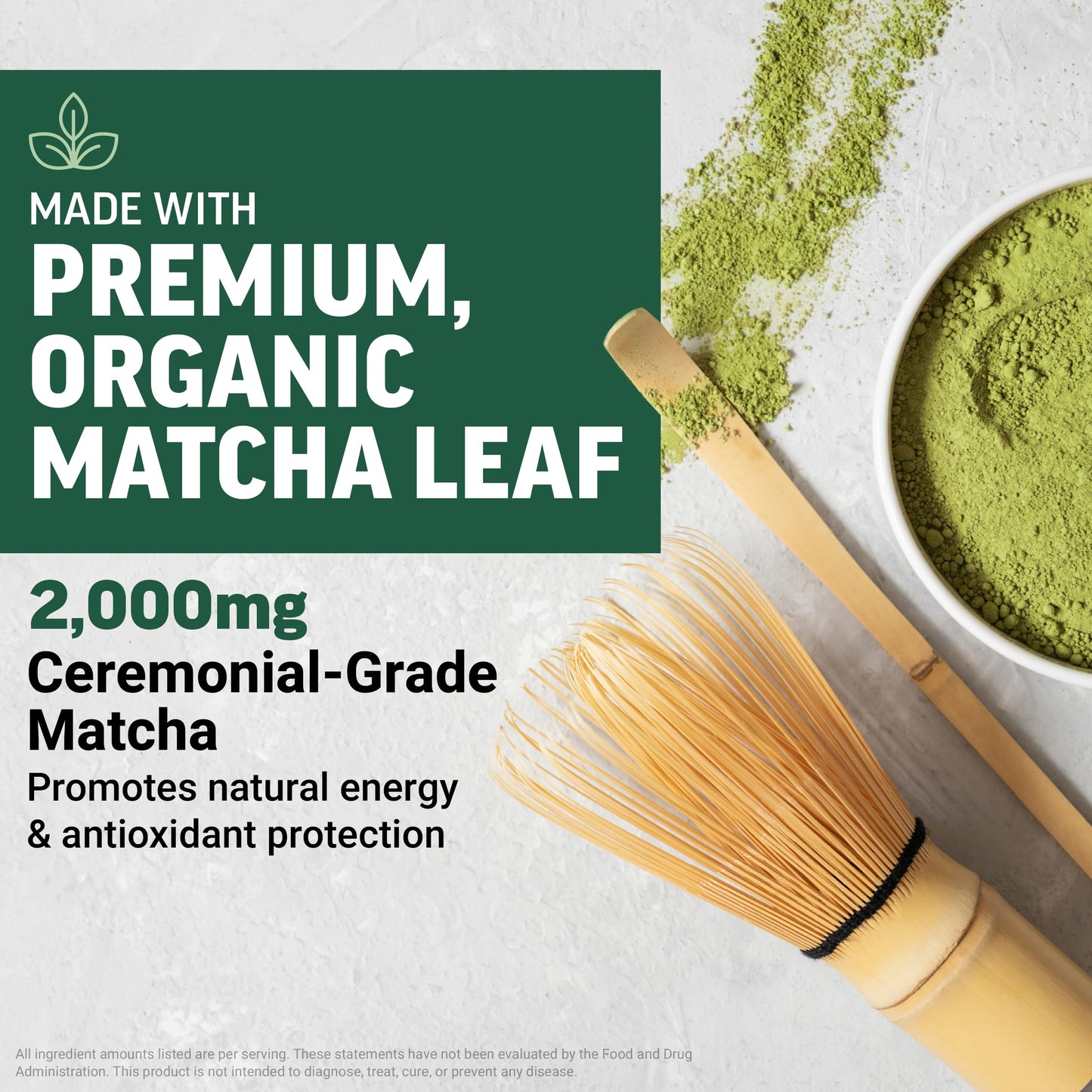 Force Factor Mighty Matcha Powder 2.12 Ounce