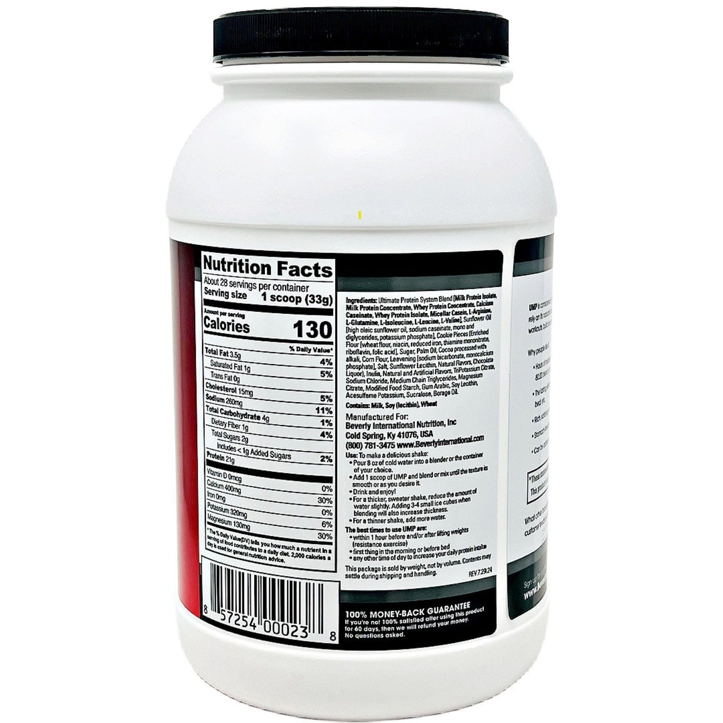Beverly International UMP Protein Powder Cookies & Cream, 32.8 oz