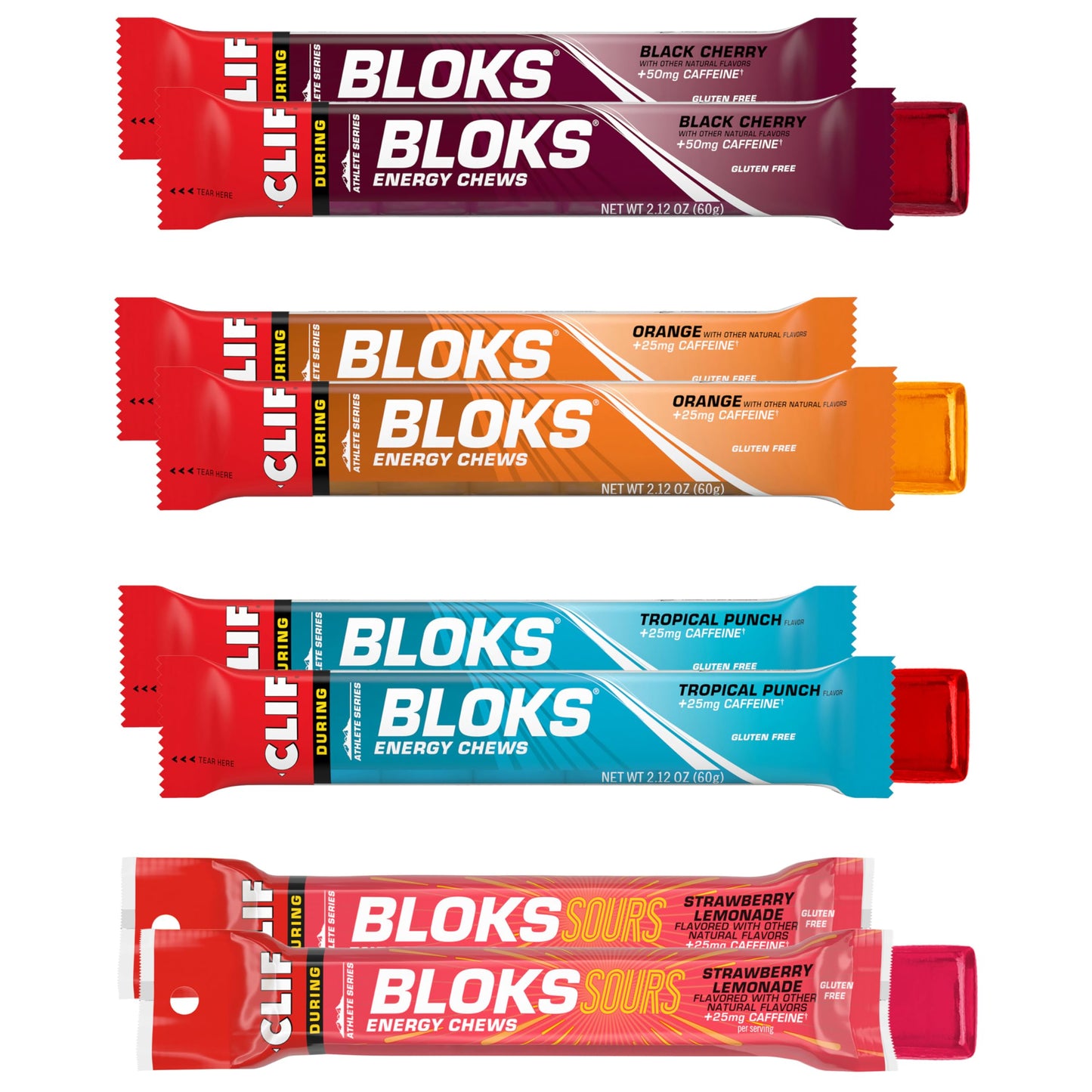 Clif Bloks Energy Chews with Caffeine Chewable 8 Count