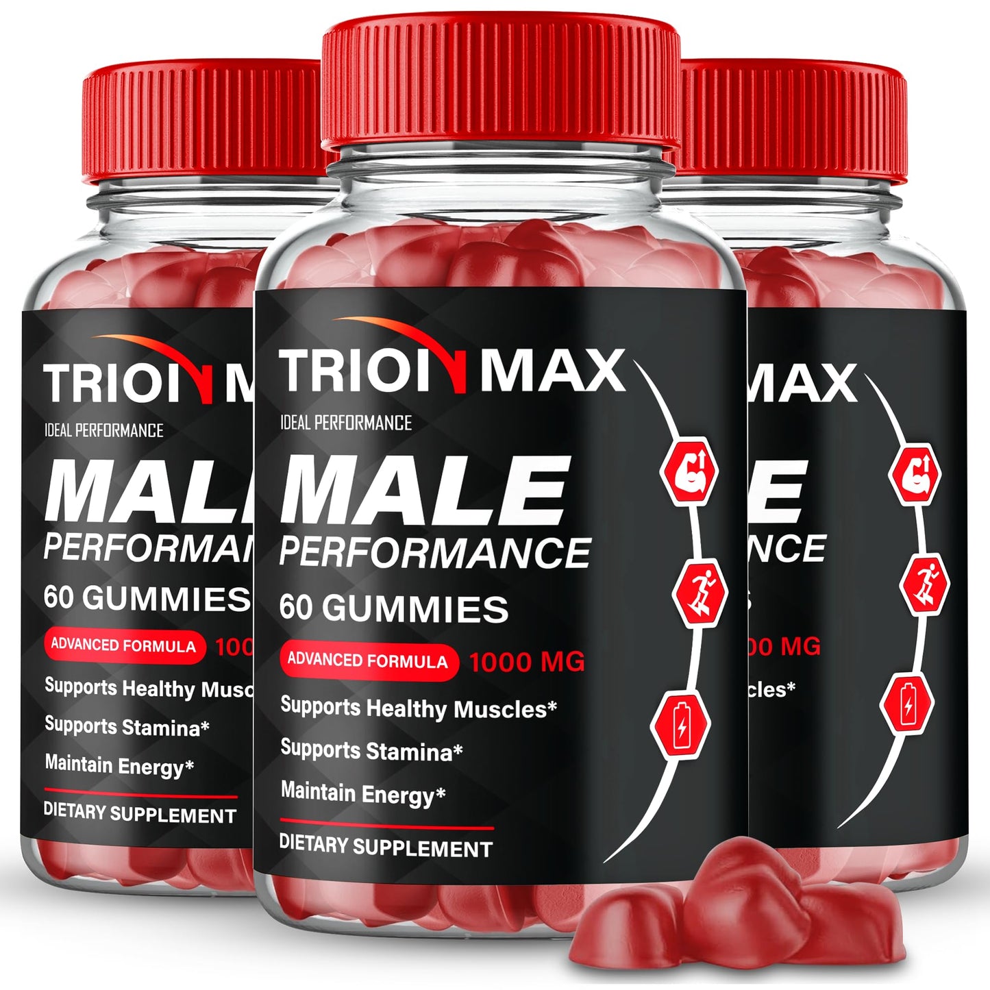 IDEAL PERFORMANCE Trion Max Gummies, 180 Gummies