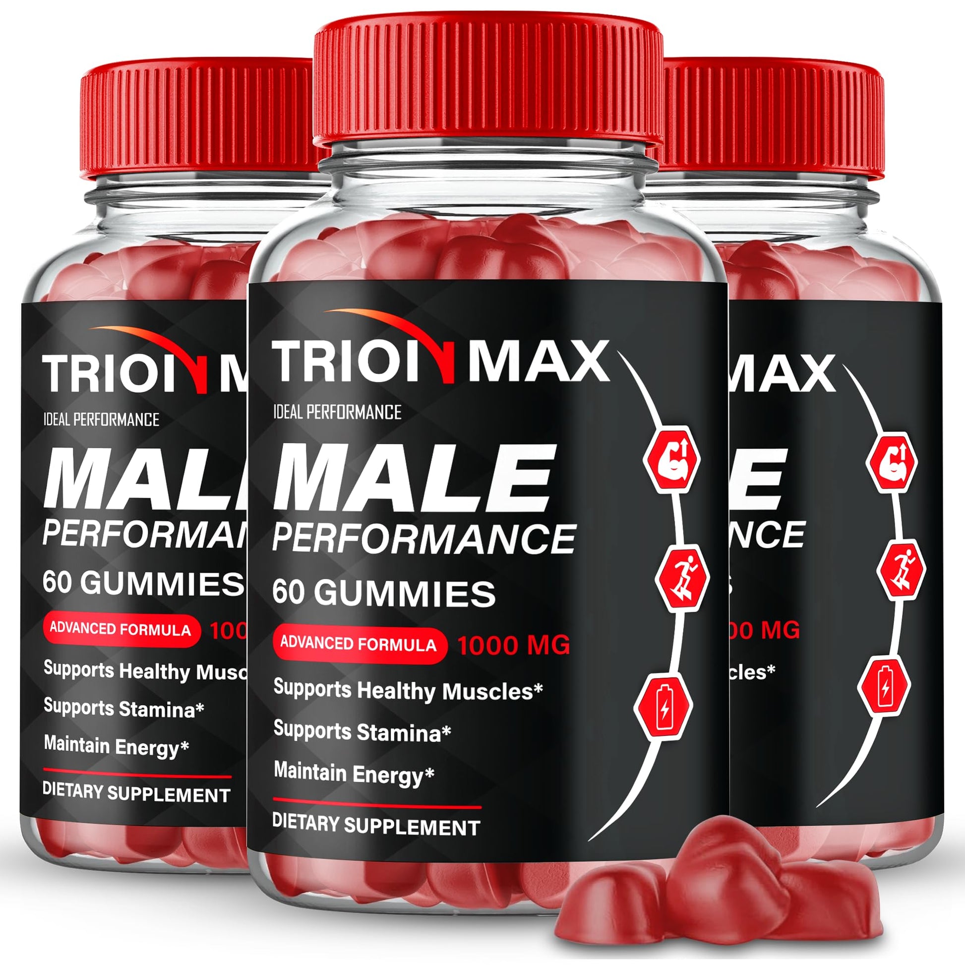 IDEAL PERFORMANCE Trion Max Gummies, 180 Gummies
