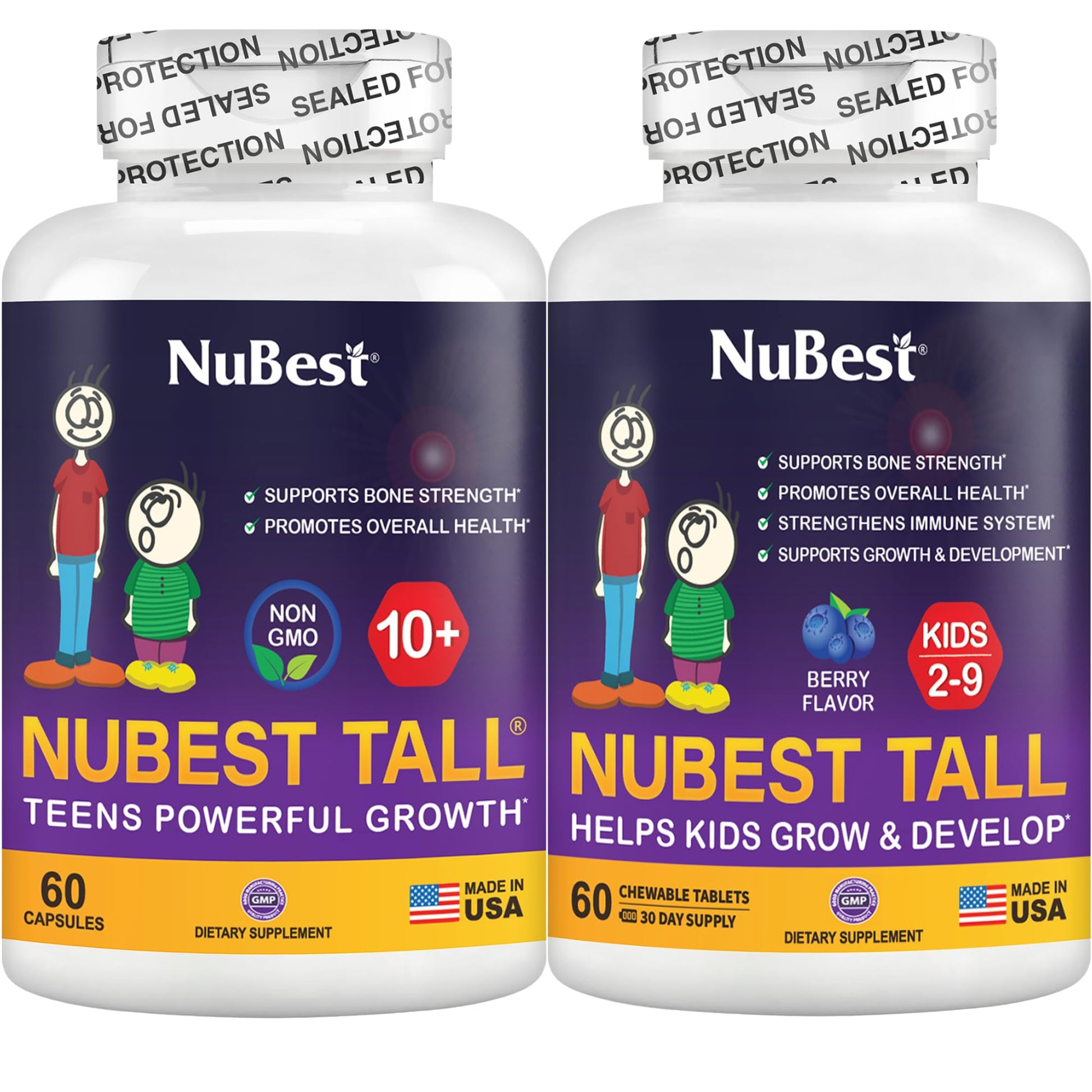 NuBest Tall Growth Bundle Tablets for Kids & Teens, 120 Count