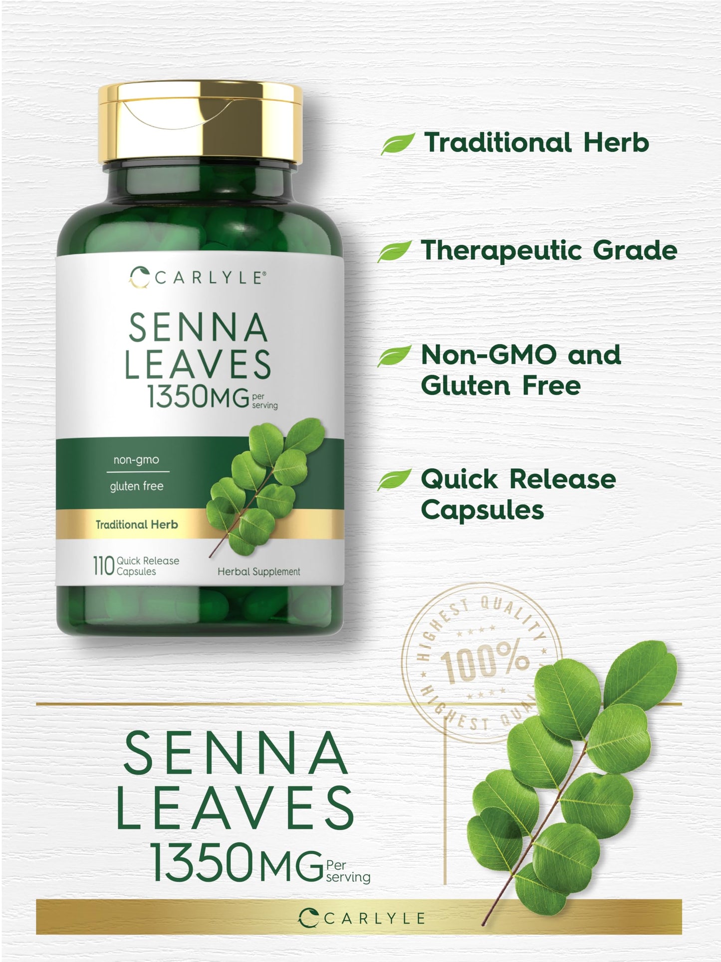 Carlyle Senna Leaves Supplement Capsule 110 Capsules
