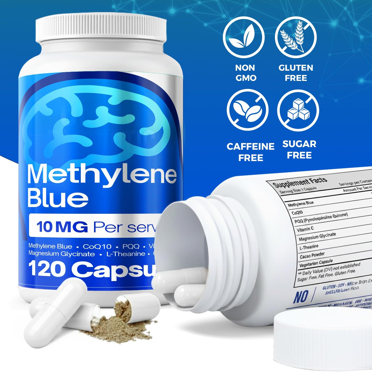 FitVitality Methylene Blue Capsules 120 Count