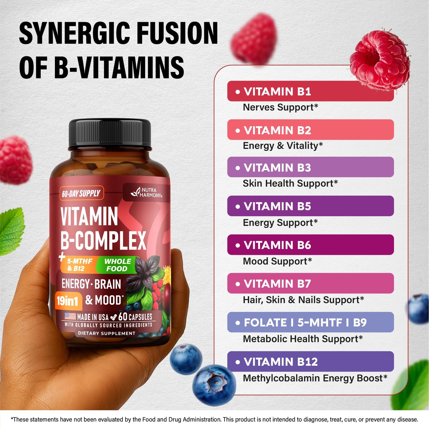NUTRAHARMONY Vitamin B Complex 60 Capsules