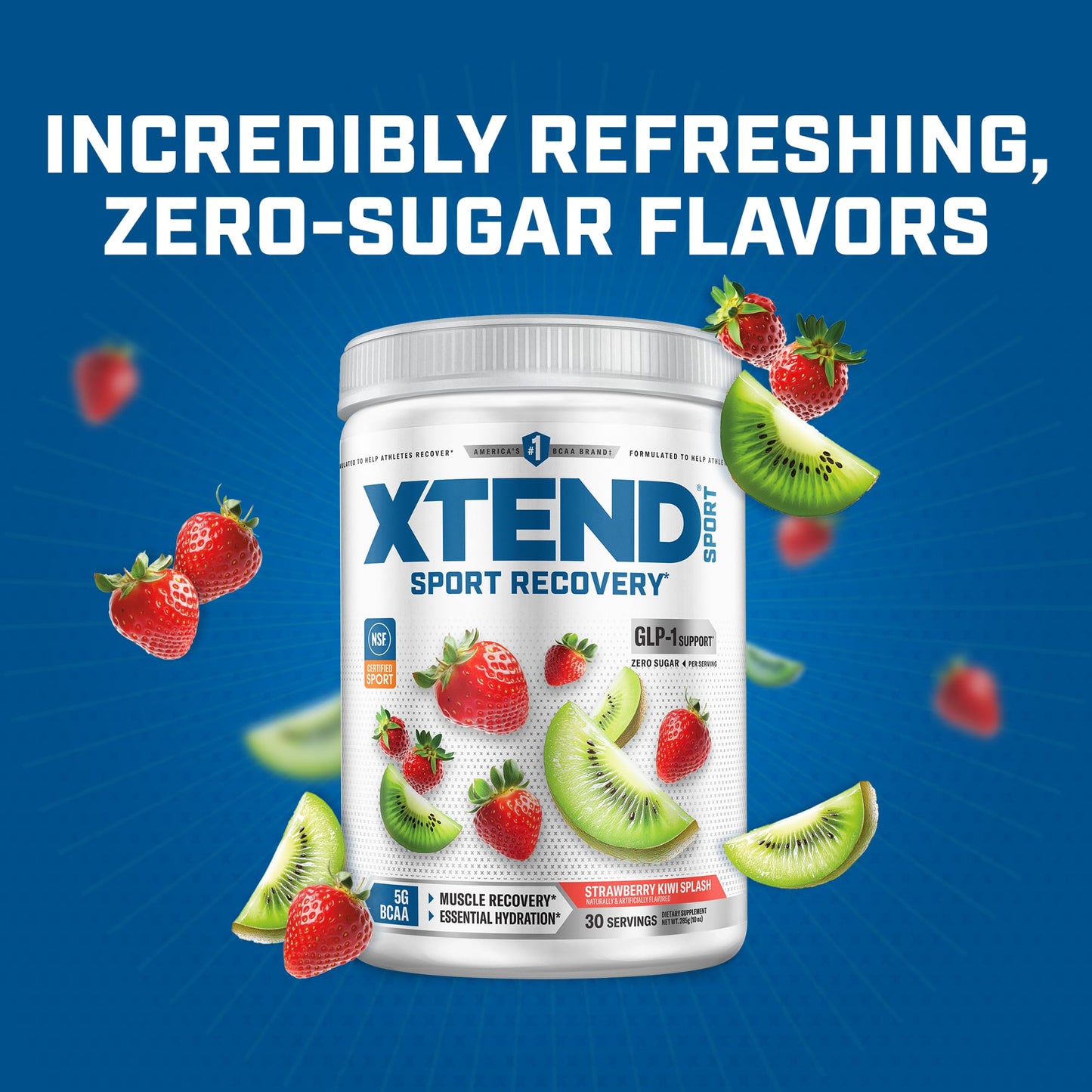 Xtend Sport BCAA Powder with Zero Sugar, 5g BCAA, 30 Servings, 12.2 Ounce