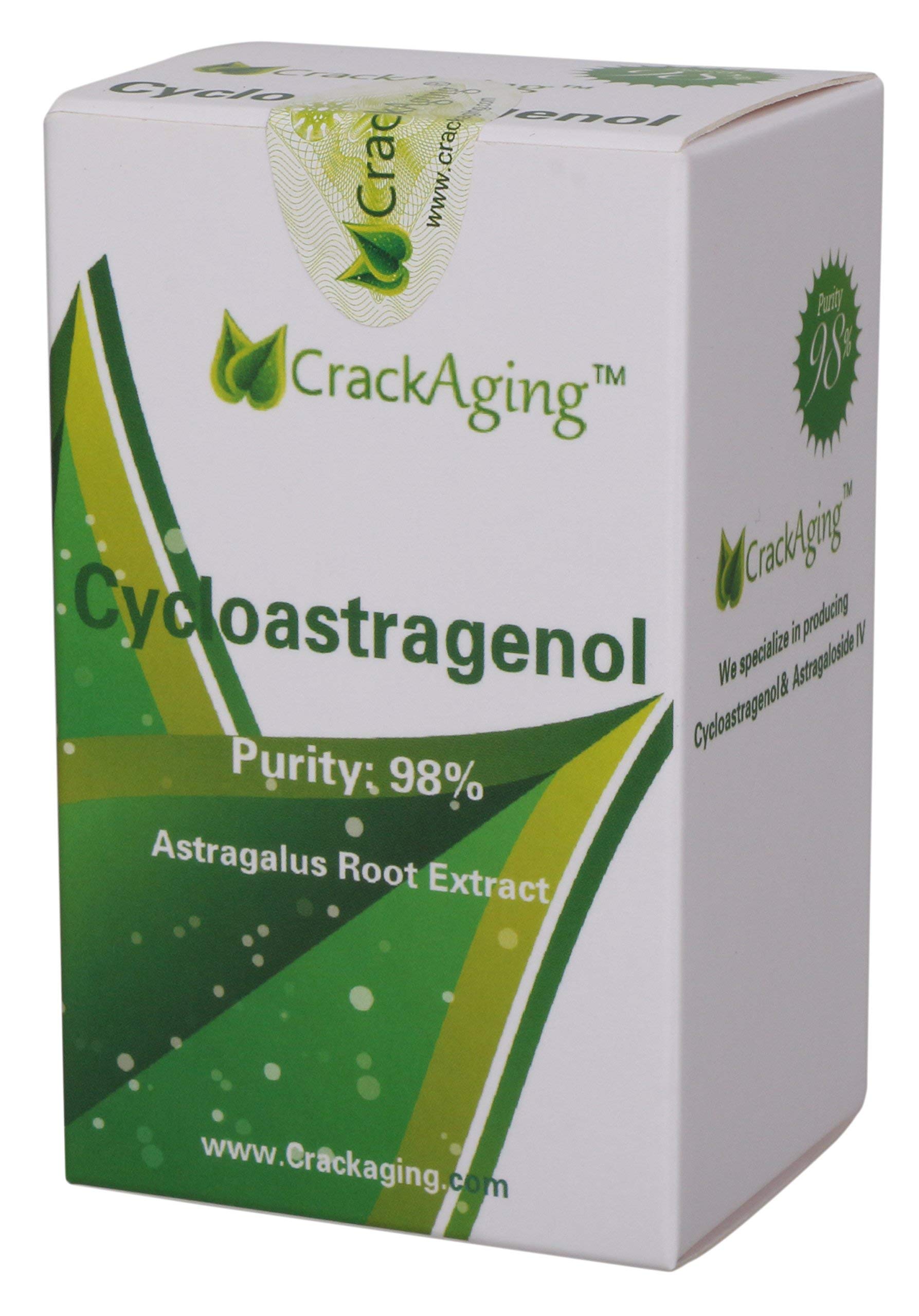 Crackaging Super-Absorption Cycloastragenol 98% Anti-Aging Supplement Telomere Nutritional 10mg, 60 Veggie Capsules