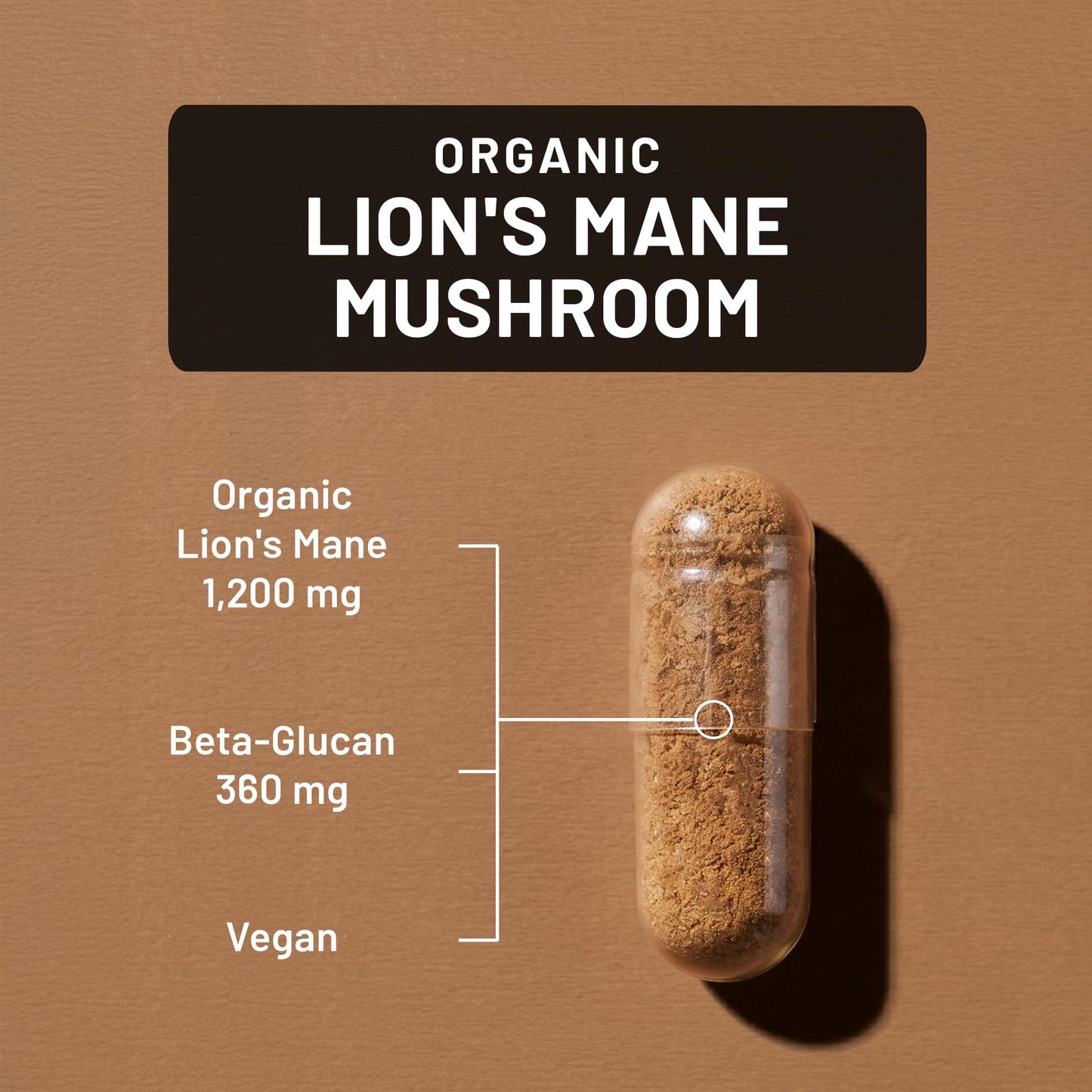 NatureWise Lions Mane Mushroom Caplets 120 Count