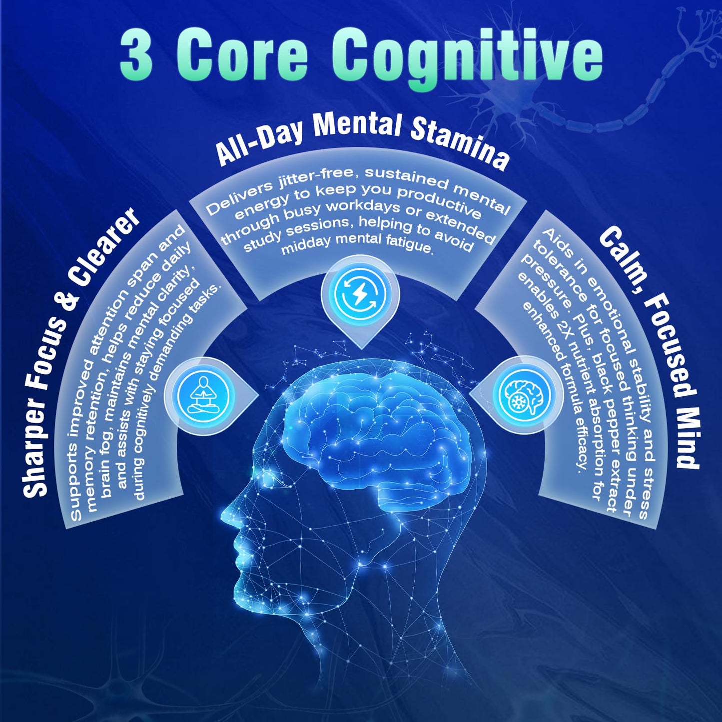 Fenolutra 18-in-1 Brain Supplement for Memory and Focus, Capsules, 60 Count