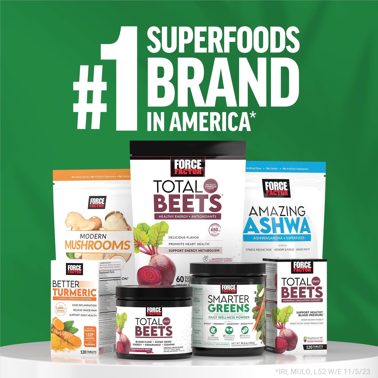 Force Factor Smarter Greens Superfood Chews Chewable 180